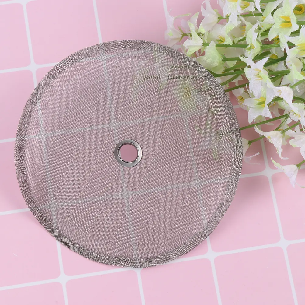 2pcs 100mm Stainless Filter Method Pressure Pot Coffee Filter Coffee Pot Accessories Coffee Funnel (Silver)
