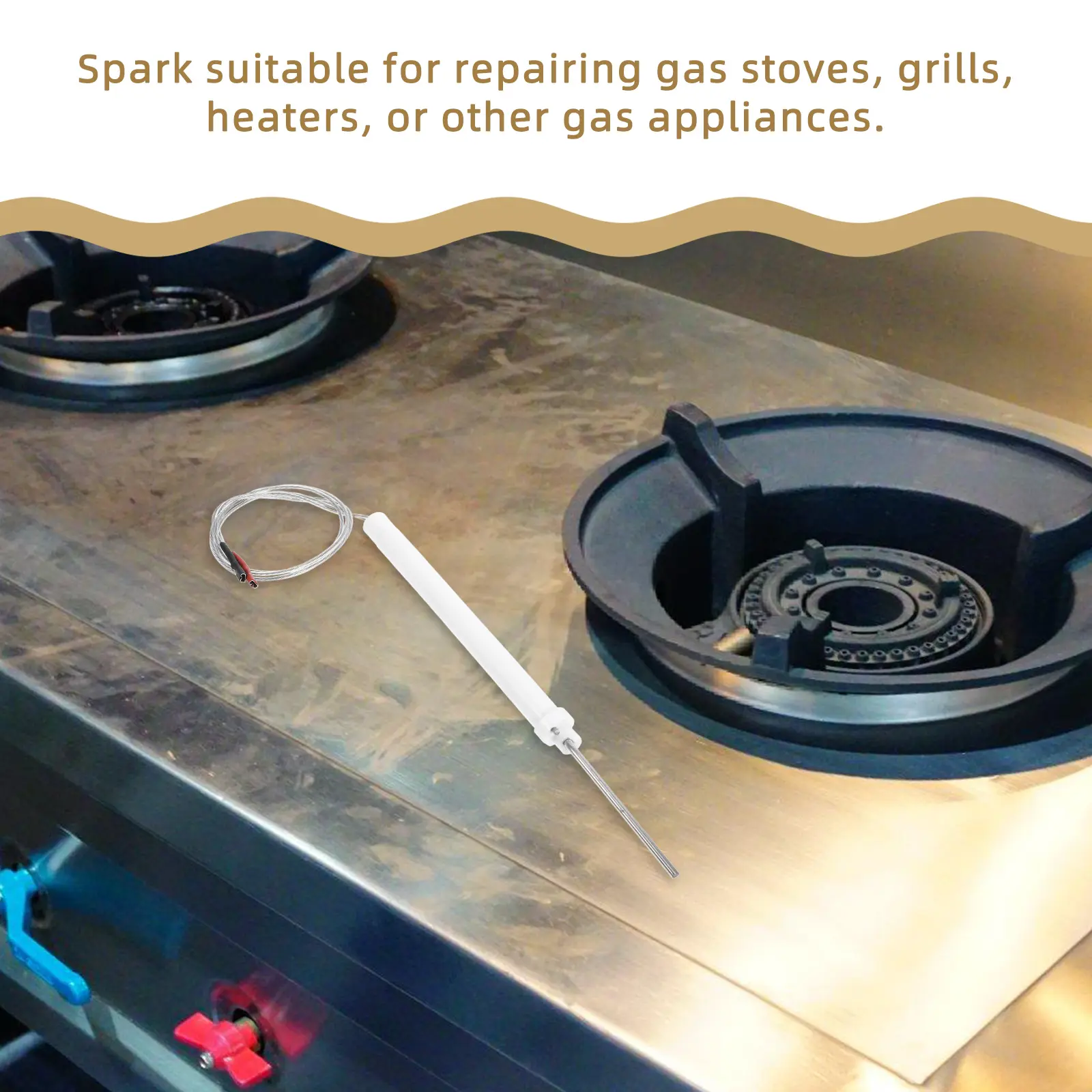 Energy-saving Stove Induction Needle Gas Burner Replacement Parts Rapid Ignition Safety Detection Durable Heat Resistant