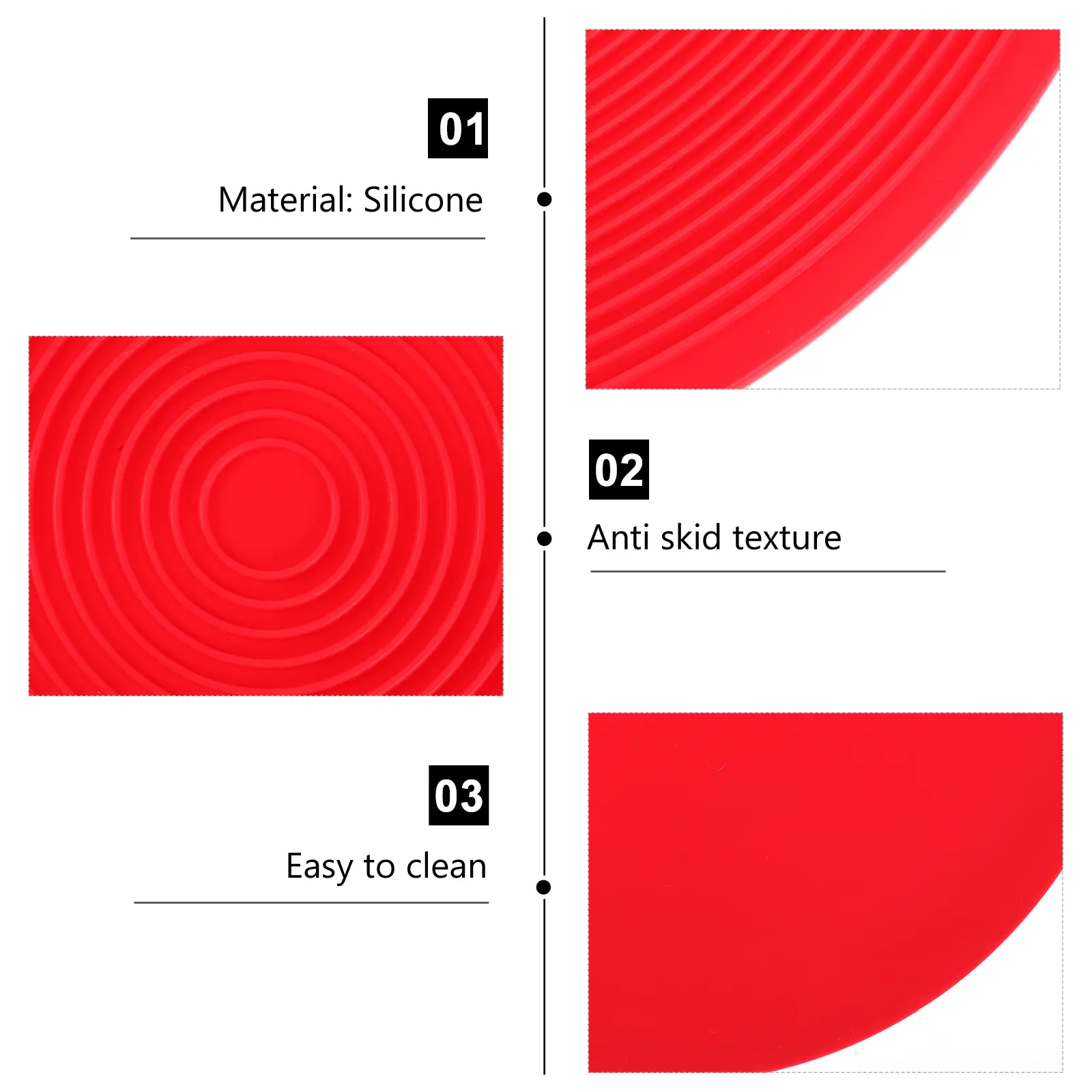 Silicone Non-slip Mat Heat Resistant Pad Anti-scalding Household Kitchen Insulation Hand Silica Gel