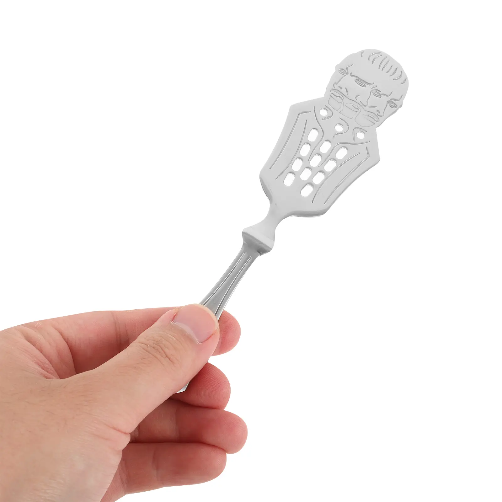Bar Supply Hollow Bar Absinthe Spoon Sugar Cube Absinthe Fountain Stainless Steel Spoons Strainer Filtering Practical Present