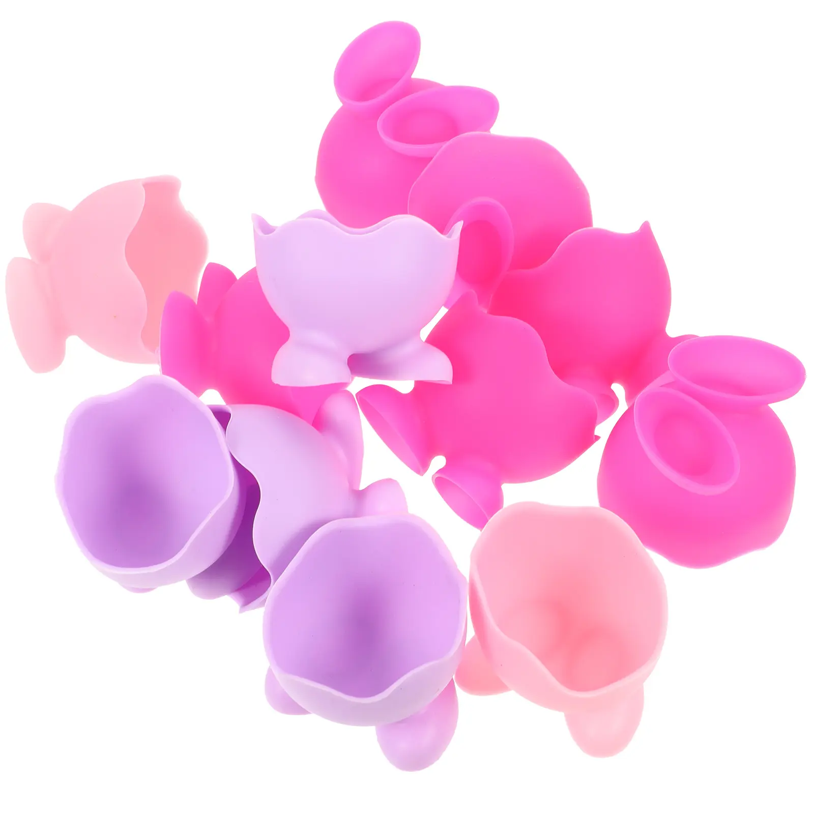 12pcs Silicone Egg Cups Hard Boiled Holder Poached Eggs Rack Kitchen Gadget Cooking Tool Non Stick Microwave Safe Egg