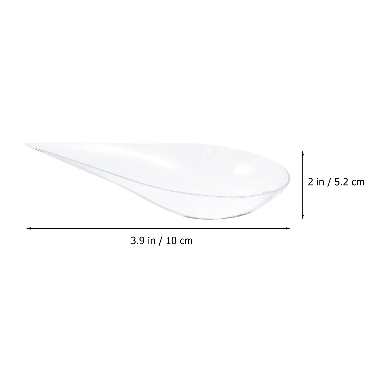 20pcs Disposable Dessert Spoons Clear Plastic Catering Supplies Sushi Spoon Appetizer Scoops Home Use Round Edges