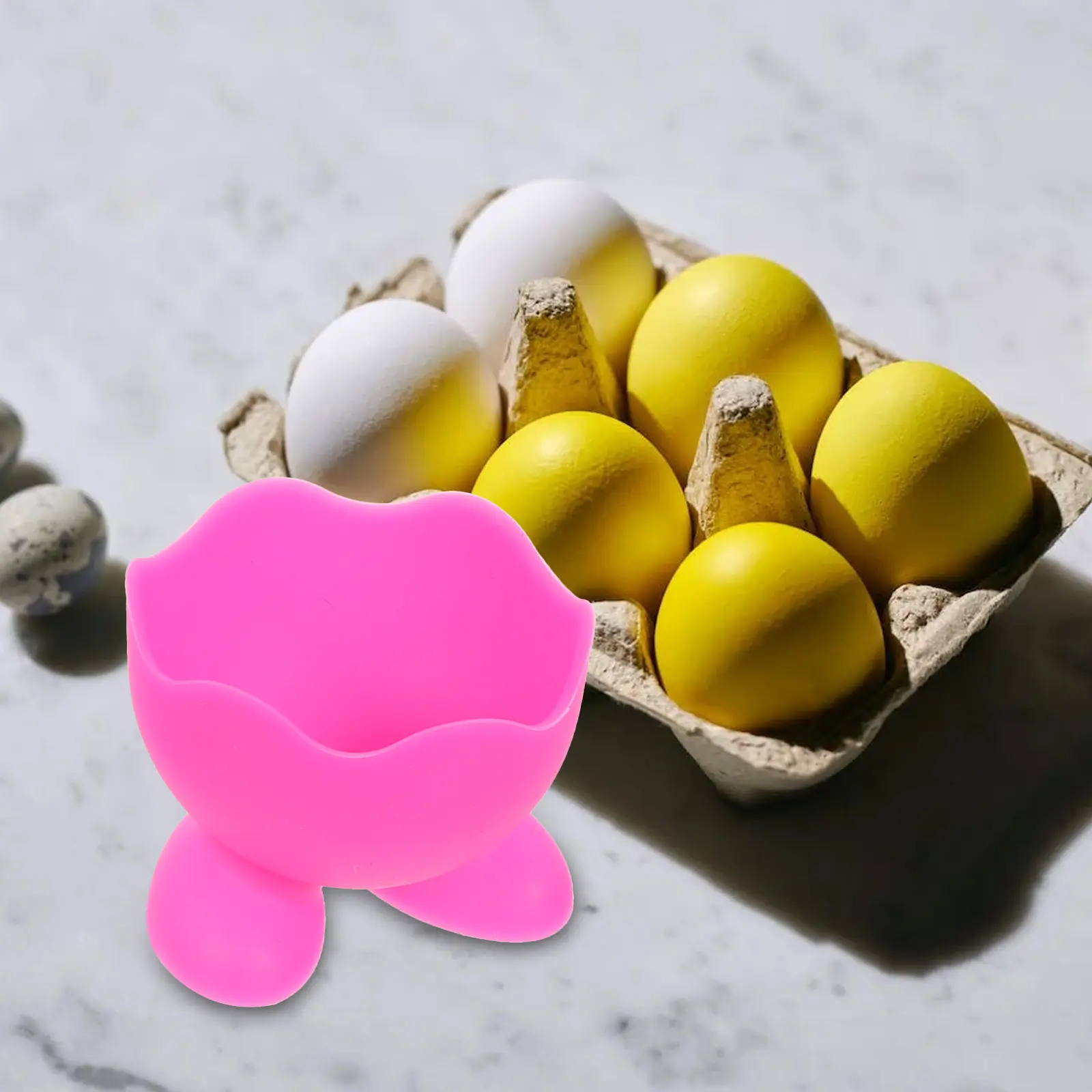 12pcs Silicone Egg Cups Hard Boiled Holder Poached Eggs Rack Kitchen Gadget Cooking Tool Non Stick Microwave Safe Egg