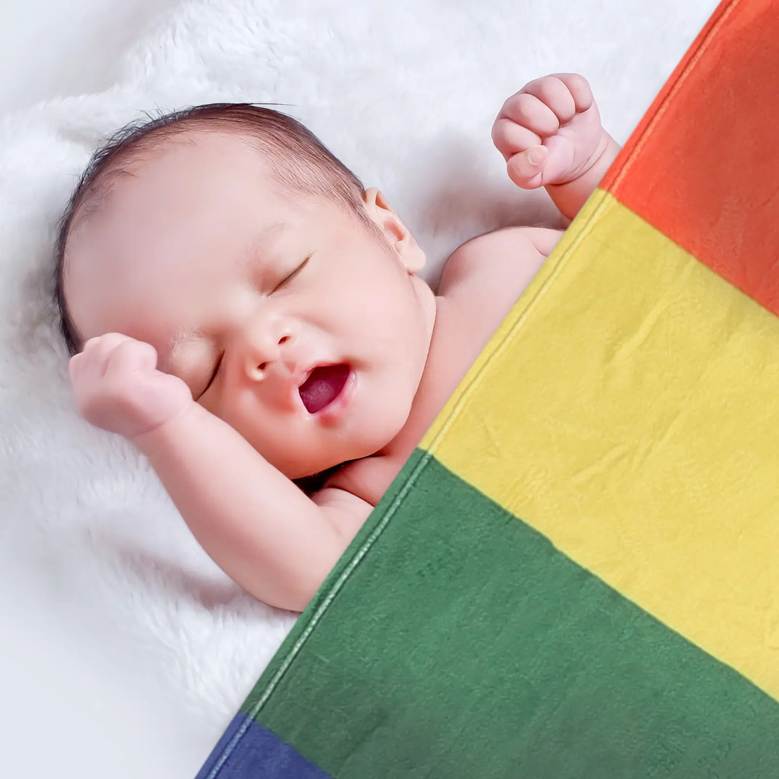 Rainbow Throw Blanket Polyester Kids Sleeping Office Nap Flannel Double Sided Warm Decor Couch Bed Sofa Balcony Cape