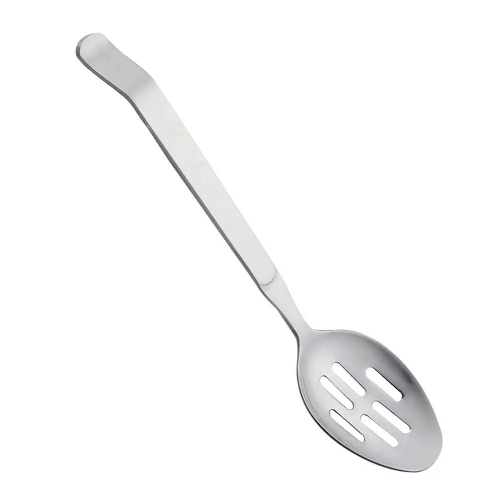 Stainless Steel Long Handle Colander Spoon Hollow Soup Serving Western Salad Reusable Kitchen Tool Drainage