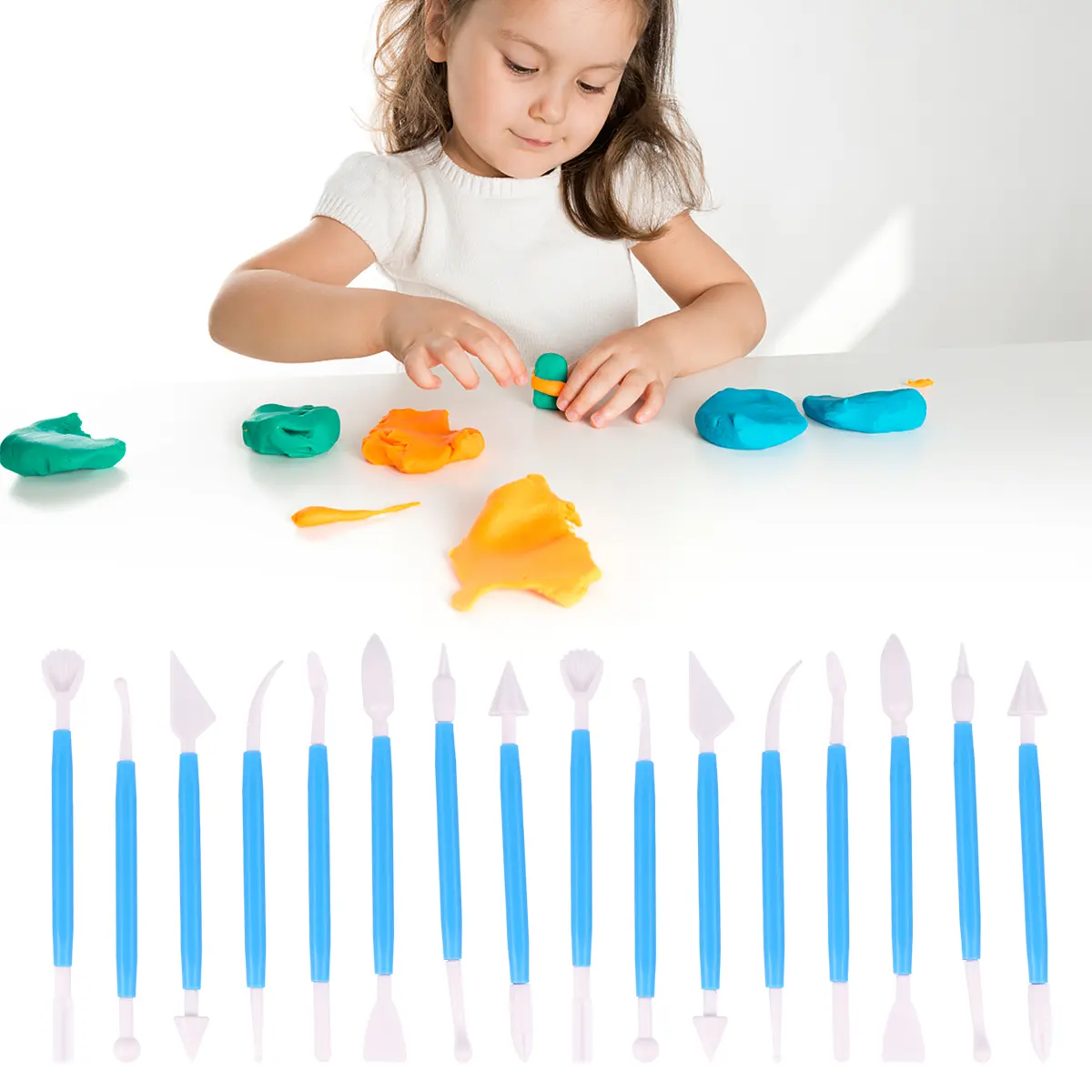 3 Sets/Total Clay Plastic Mass Polmer Polymer Modeling Clays Dry Embossed Child