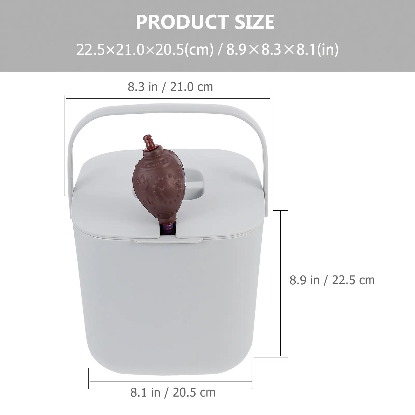 High Grade Plastic Tea Dross Bucket Large Capacity Portable Handle Home Kitchen Office Hotel Trash Can Residue Filter Simple