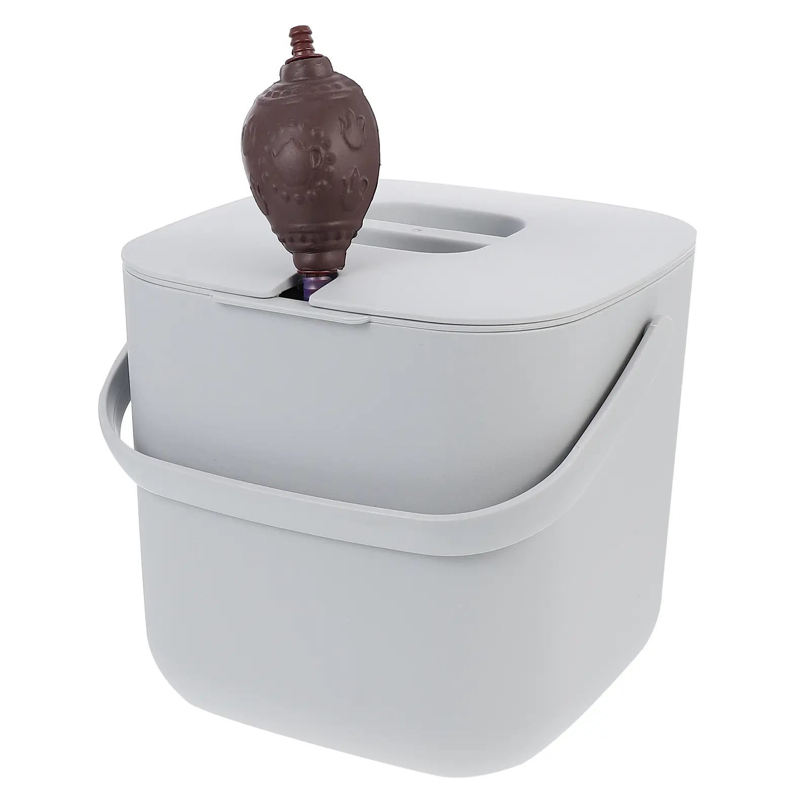 High Grade Plastic Tea Dross Bucket Large Capacity Portable Handle Home Kitchen Office Hotel Trash Can Residue Filter Simple