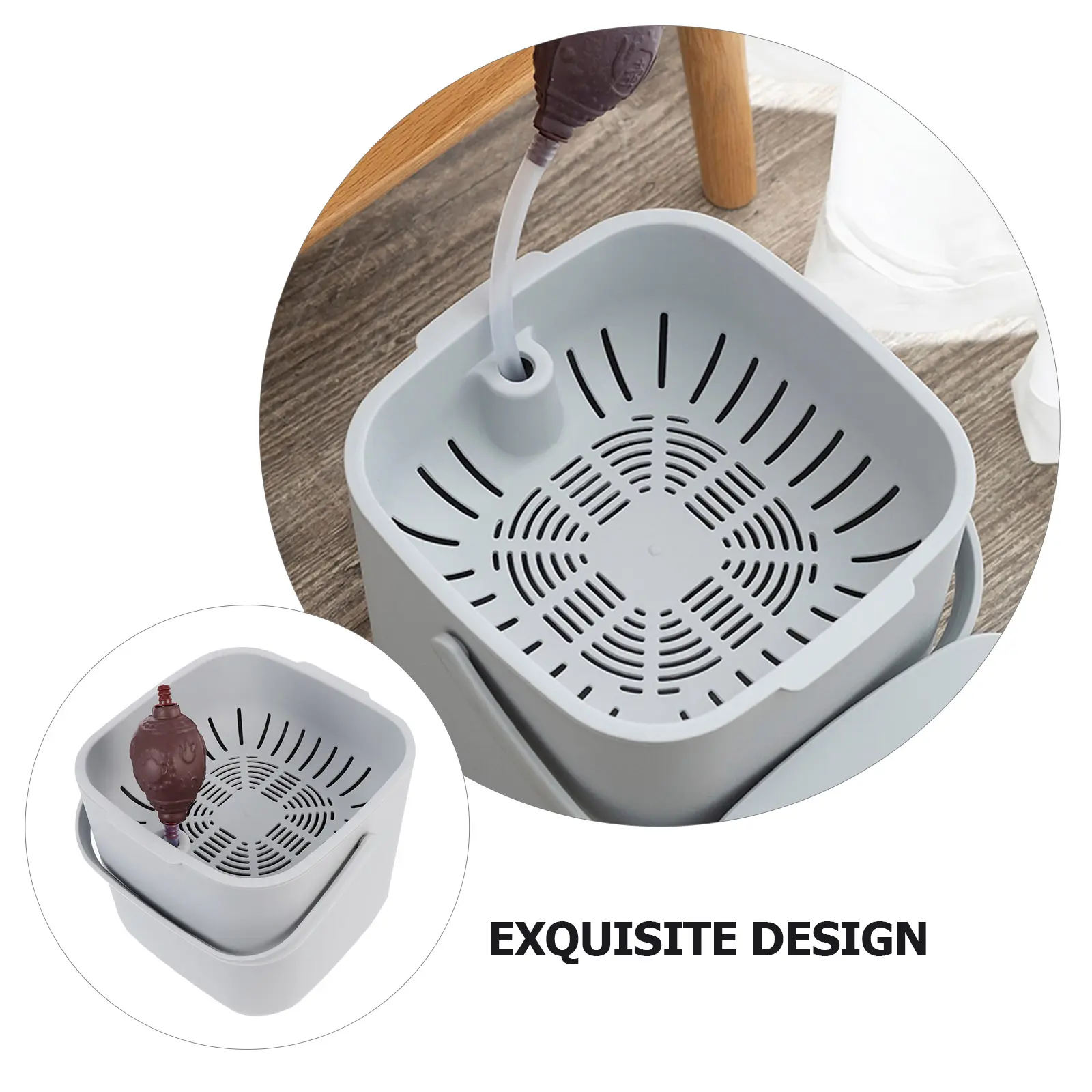 High Grade Plastic Tea Dross Bucket Large Capacity Portable Handle Home Kitchen Office Hotel Trash Can Residue Filter Simple