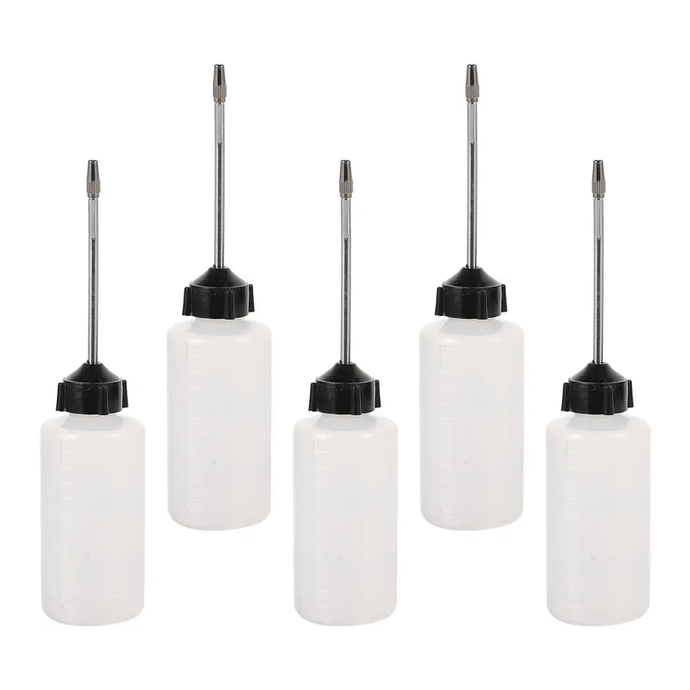 5pcs Dispenser Bottles Liquid Glue Container Transparent Squeeze Reusable Sewing Automobile Craft Glue Sand Paint Lightweight