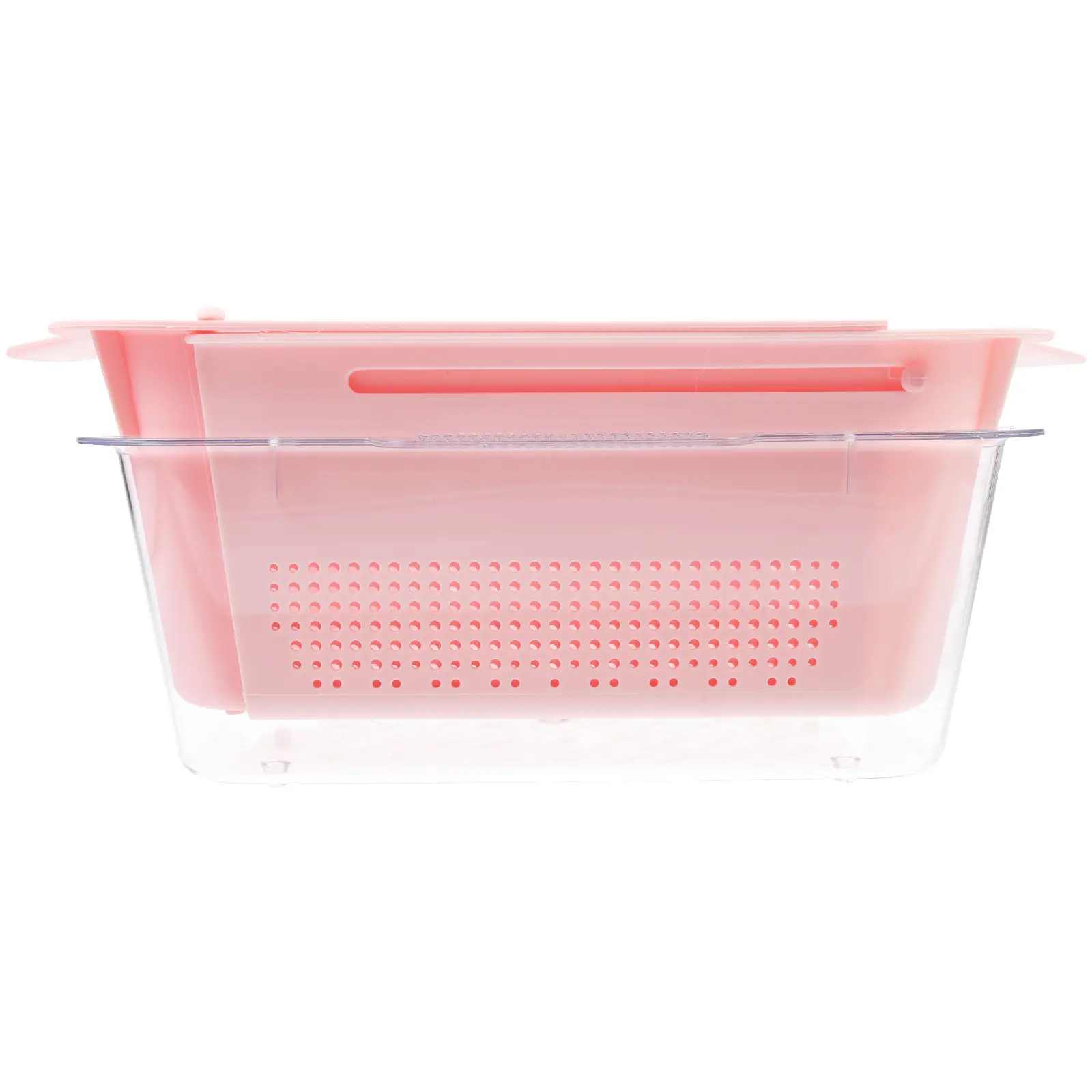 Plastic Double Drainer Basket for Vegetable Fruit Washing Compact Kitchen Accessory Compact Fruit Strainer Storage