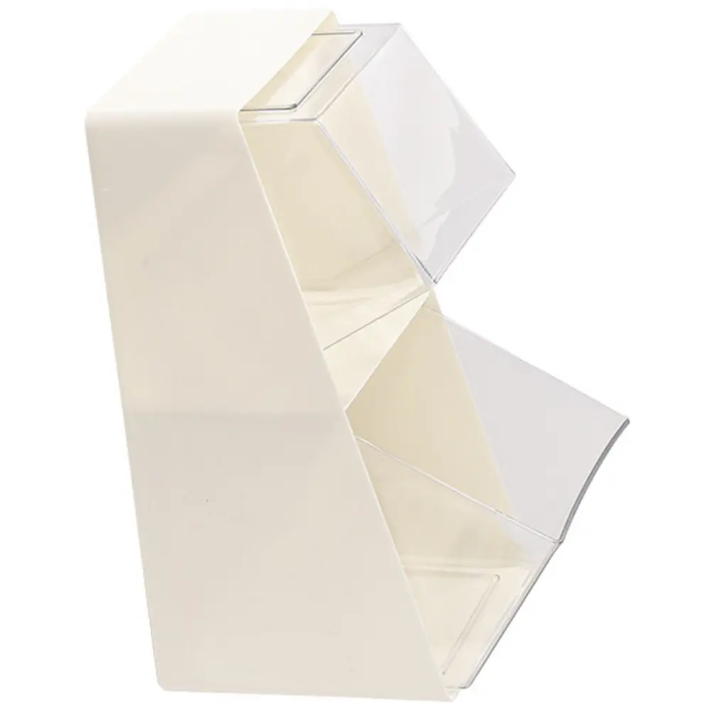 Transparent Acrylic Tea Bag Storage Box Coffee Pouches ganizer Beige Desk Shelf Large Capacity Sugar Bag Holder Tea Container