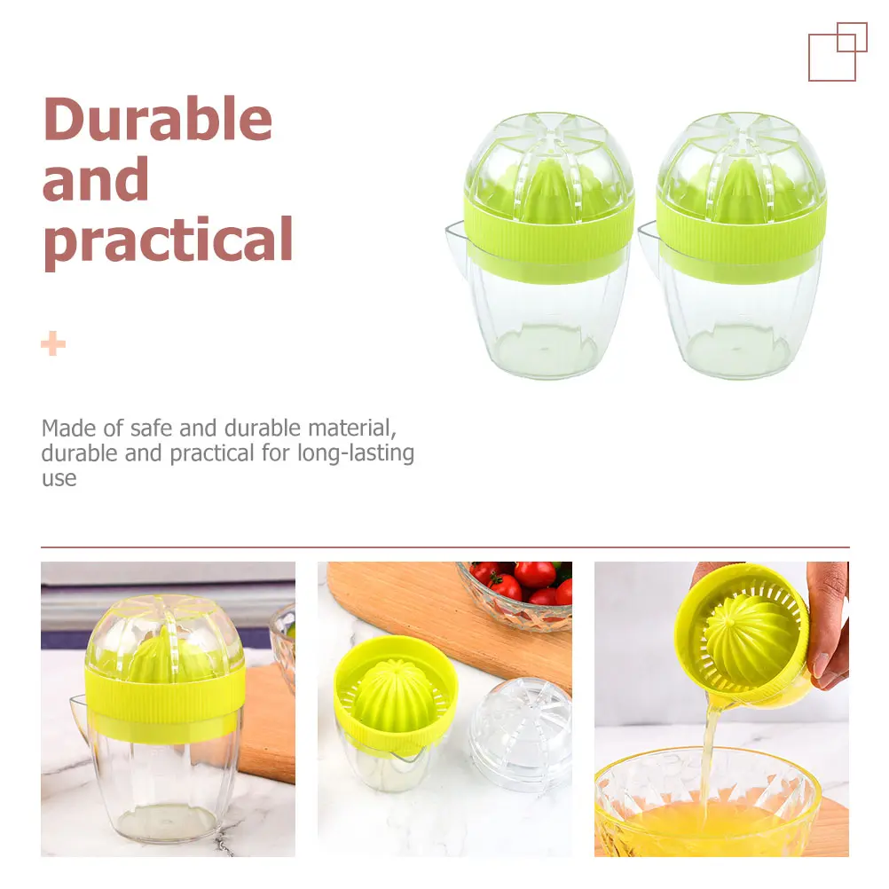 Safe Manual Juice Maker Citrus Juicer Portable Lemon Squeezer Kitchen Fruit Squeezer Home Bar Tool 2Pcs