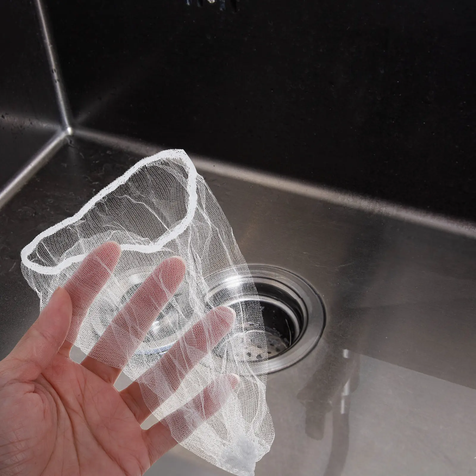 50pcs Kitchen Filter Sink Drain Cover Bag Fine Mesh Strainer Drain Food Catcher Garbage Disposal Easy Clean Long Use