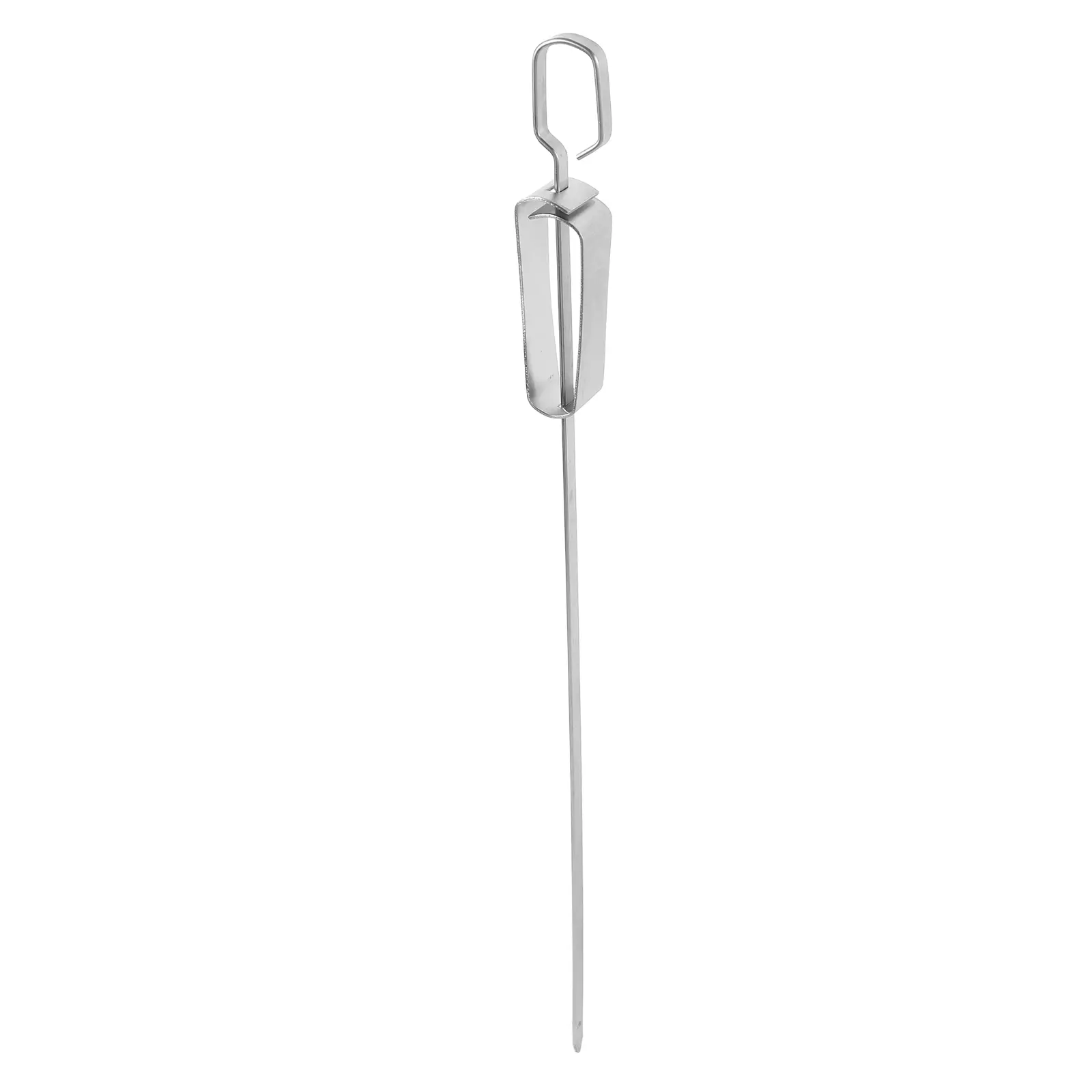 Stainless Steel Barbecue Skewers Hanger Double Steak Silver Flat Kebabs Dad Durable Reusable Grilling Tools BBQ