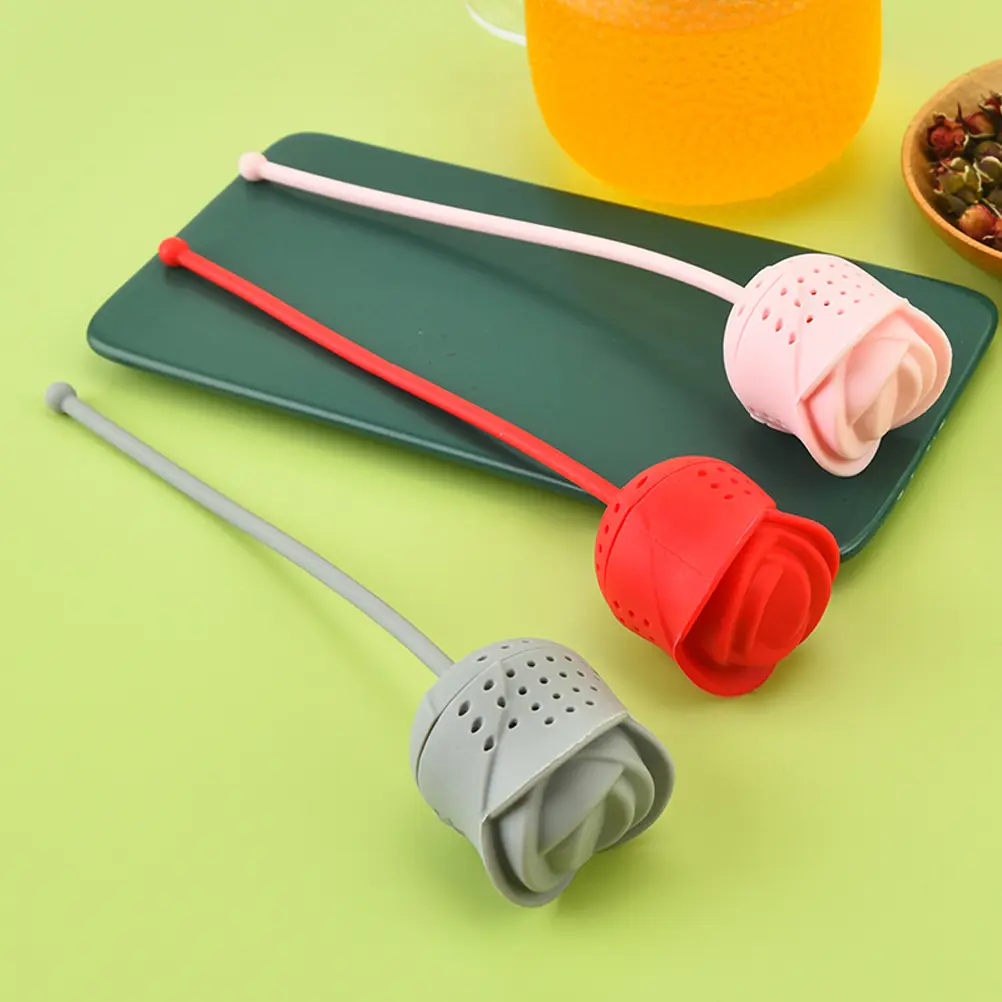 s Silicone Bag Red Color Loose Infuser Strainer Travel Loose Infuser Kitchen Tea Accessories Gift Idea for Tea Lovers