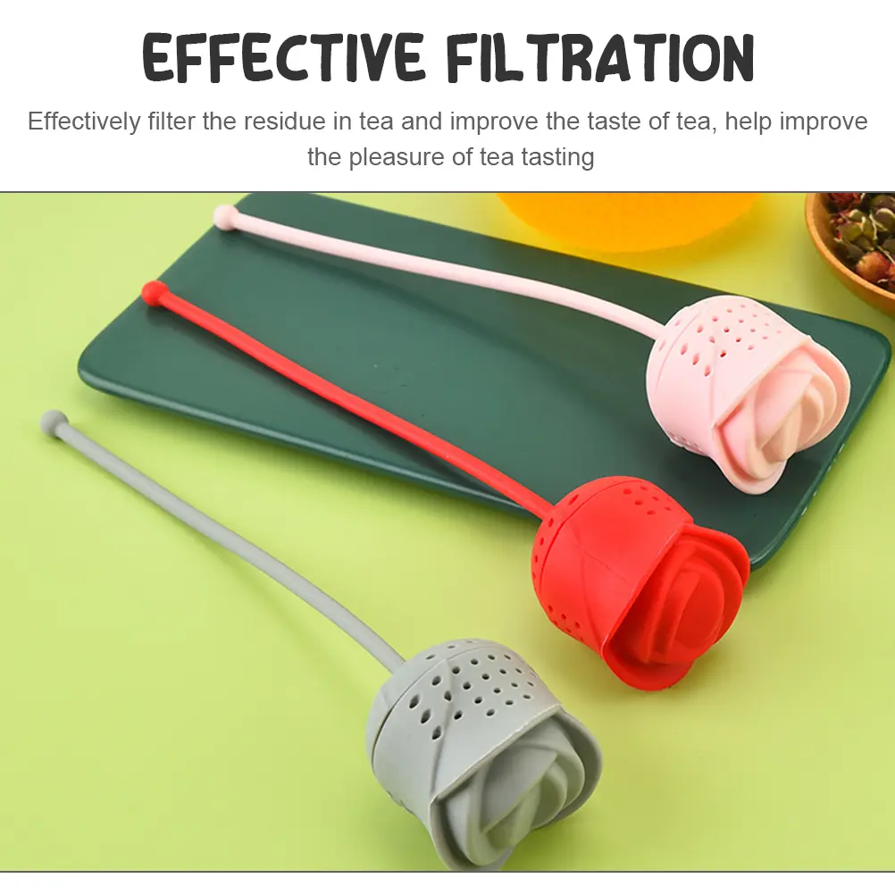 s Silicone Bag Red Color Loose Infuser Strainer Travel Loose Infuser Kitchen Tea Accessories Gift Idea for Tea Lovers