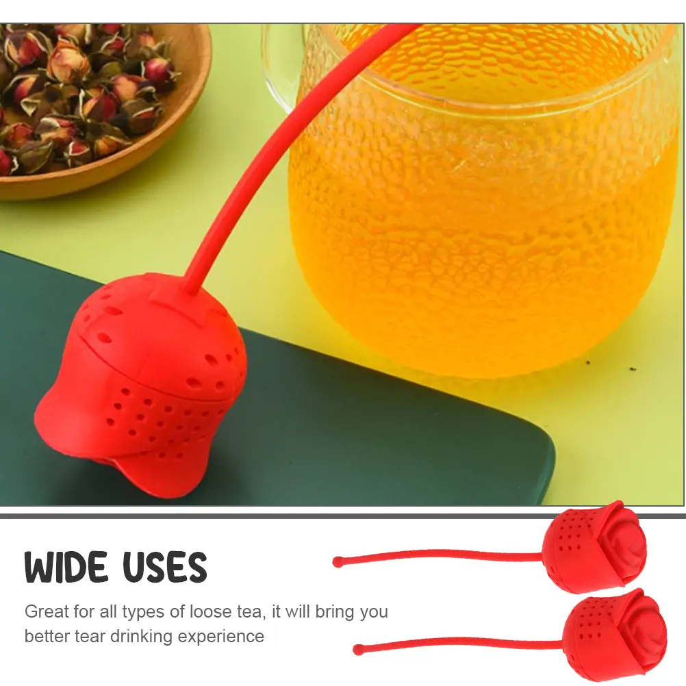 s Silicone Bag Red Color Loose Infuser Strainer Travel Loose Infuser Kitchen Tea Accessories Gift Idea for Tea Lovers