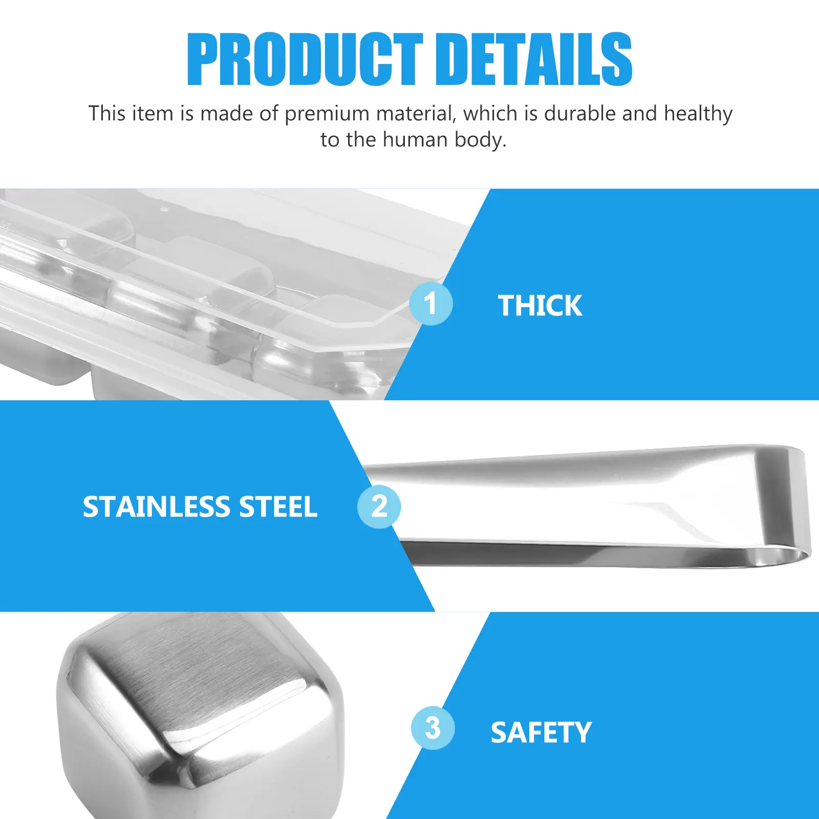 Reusable Stainless Steel Ice Cubes Cooling Beverage Blocks Round Stones For Whiskey Bar Tools Home Metal Blocks