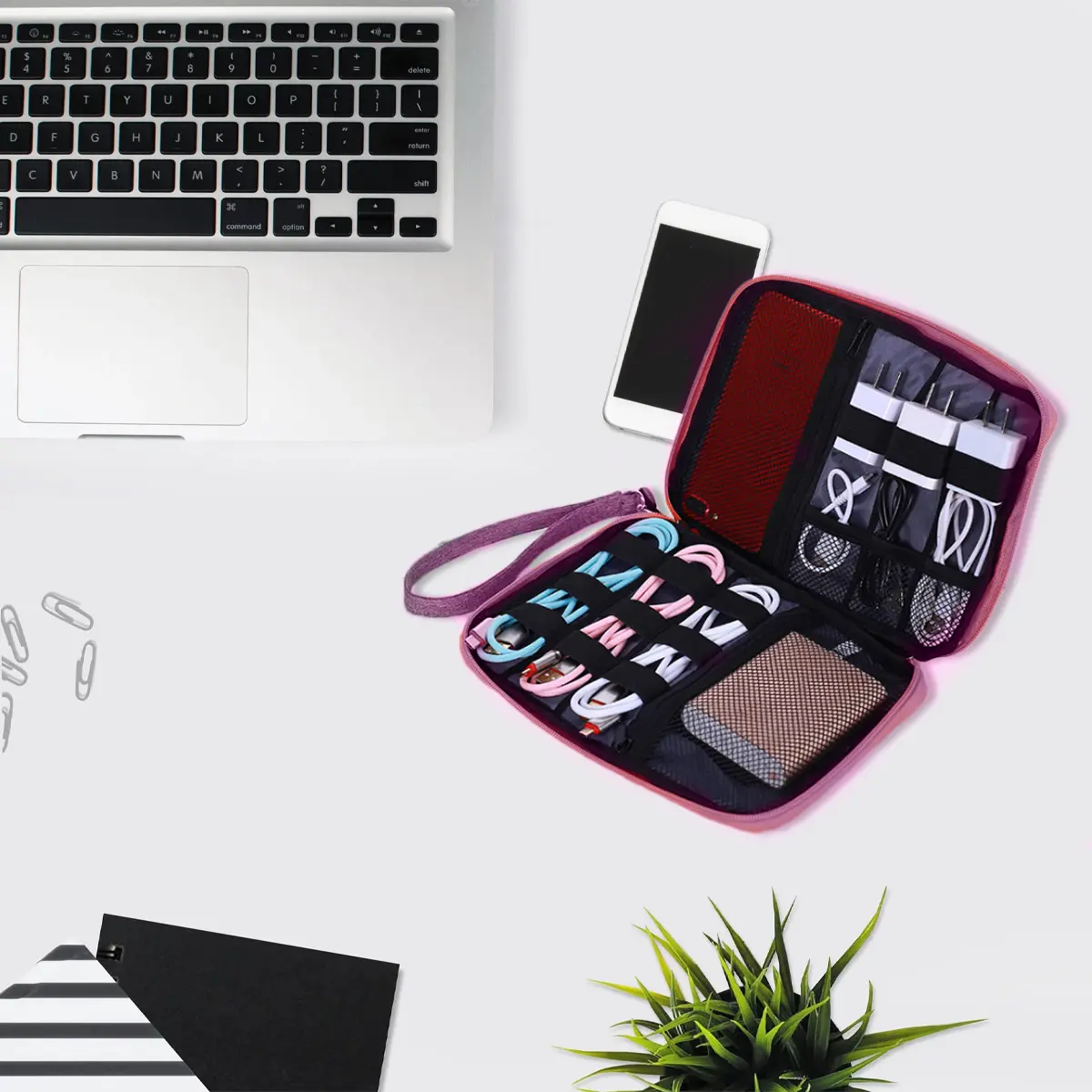 Digital Storage Bag PVC Material Multi functional Travel Accessories ganizer For Cable Earphone Holder Durable Portable