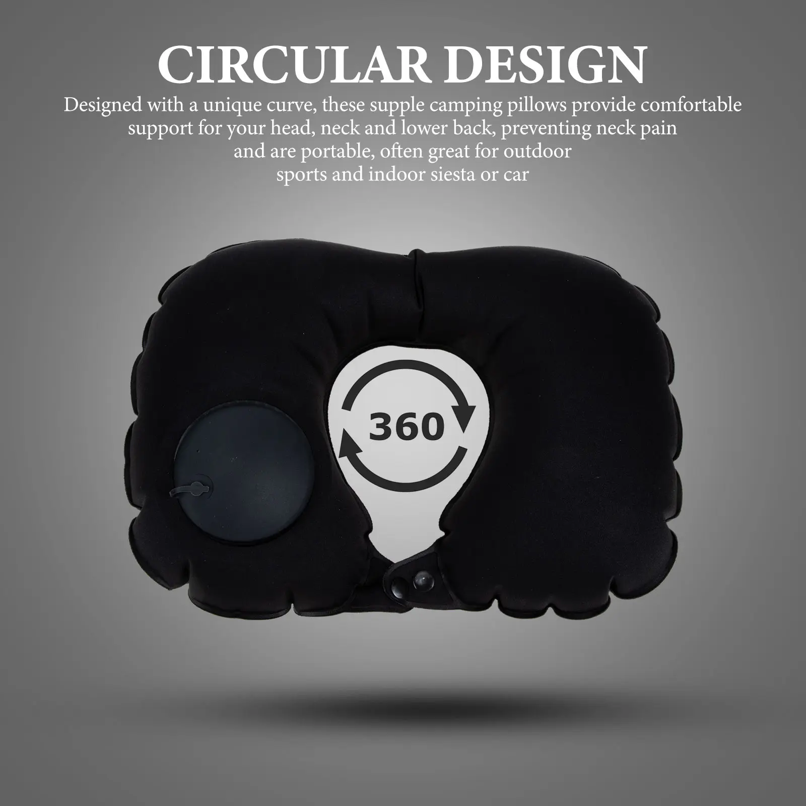 Inflatable U shaped Pillow Travel Neck Long Flight Milk Silk Comfort Airplane Trip Essential Soft Material Design