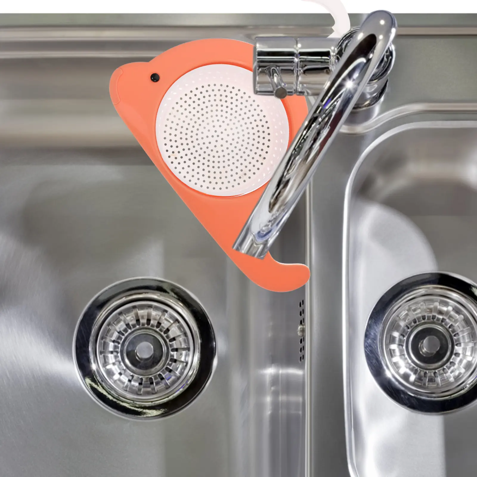 Sink Drain Basket Kitchen Food Filter Draining Rack Strainer Holder PP Material Non Scratch Durable Lovely Shape Color Long