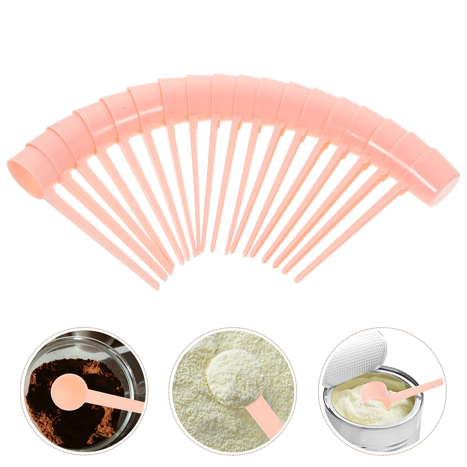 20pcs Coffee Spoon Reusable Plastic Measuring Scoop for Milk Powder Tea Baking Soda Spice Condiments Household Tools