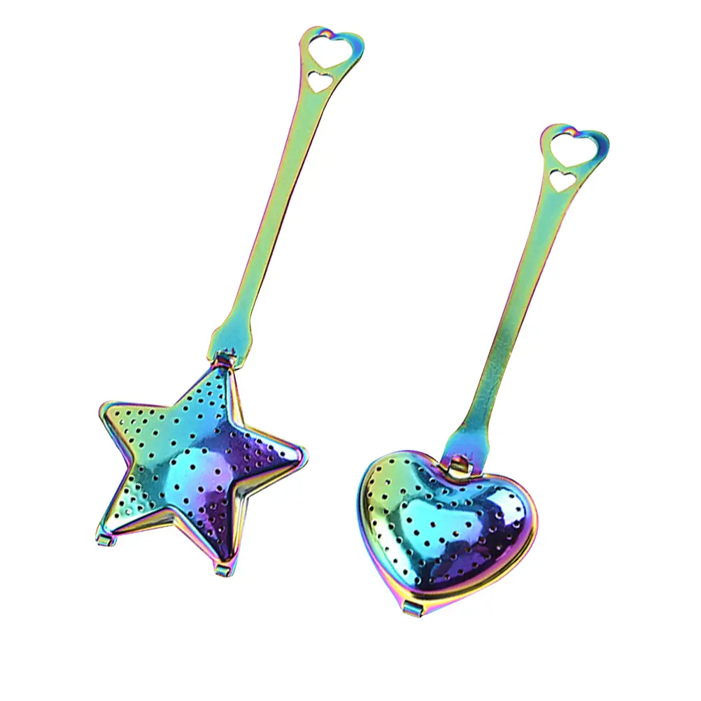 2 Pcs Tea Filter Teapot Infuser Strainer Loose Leaf Coffee Filters Food Grade Silicone Heart Shape Cute Decorative Tool