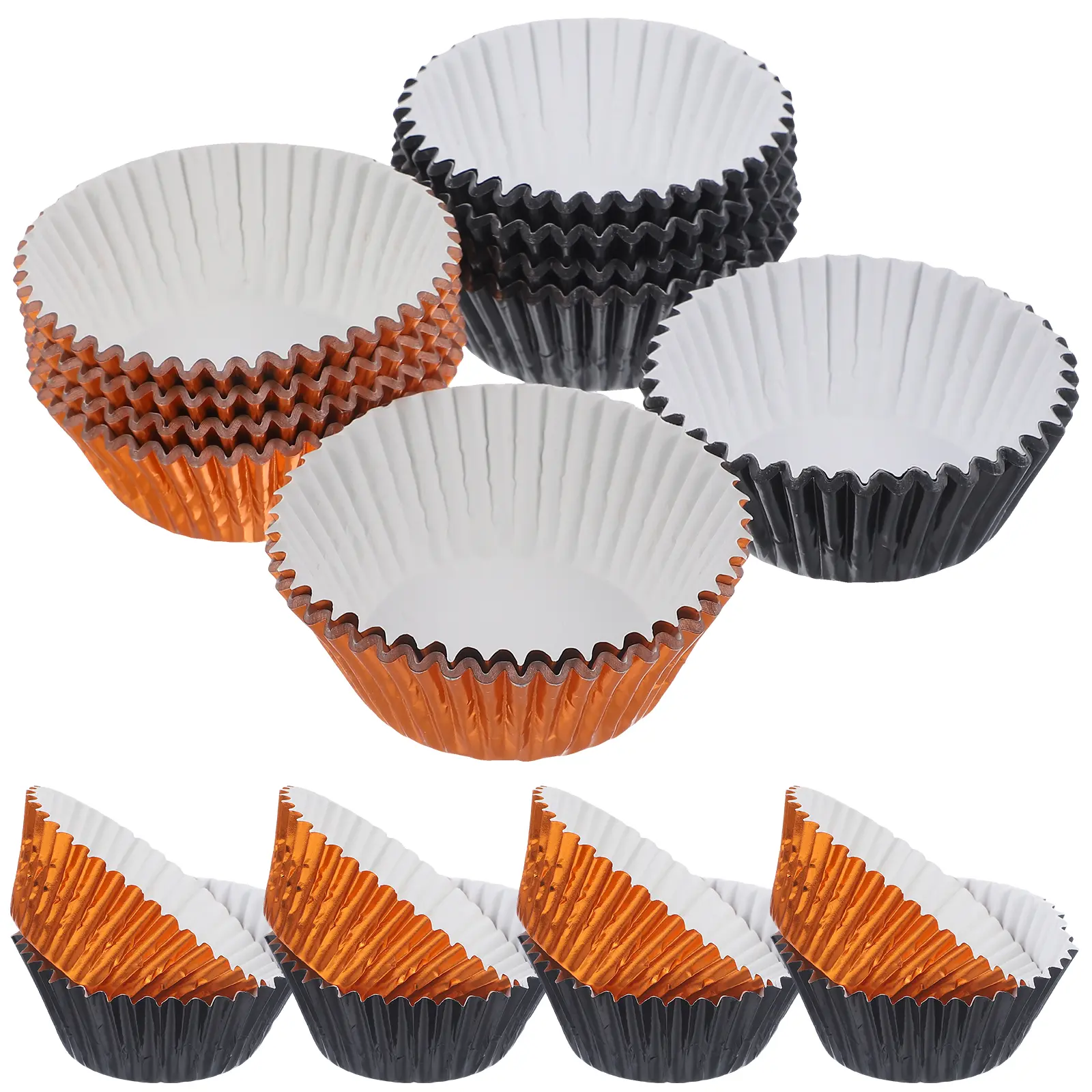 200pcs Black Thick Cupcake Liners Paper Baking Cups Reusable Wedding Dessert Muffin Holders High Temperature Cases