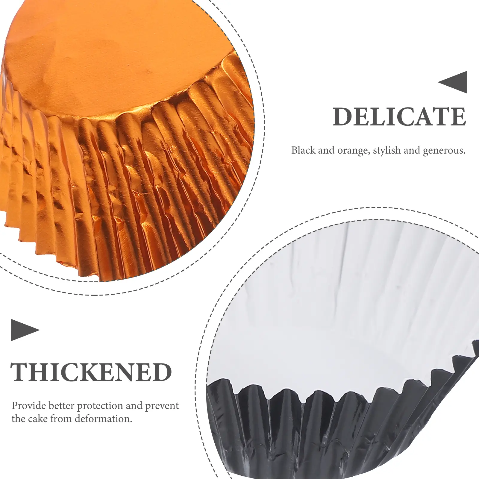 200pcs Black Thick Cupcake Liners Paper Baking Cups Reusable Wedding Dessert Muffin Holders High Temperature Cases
