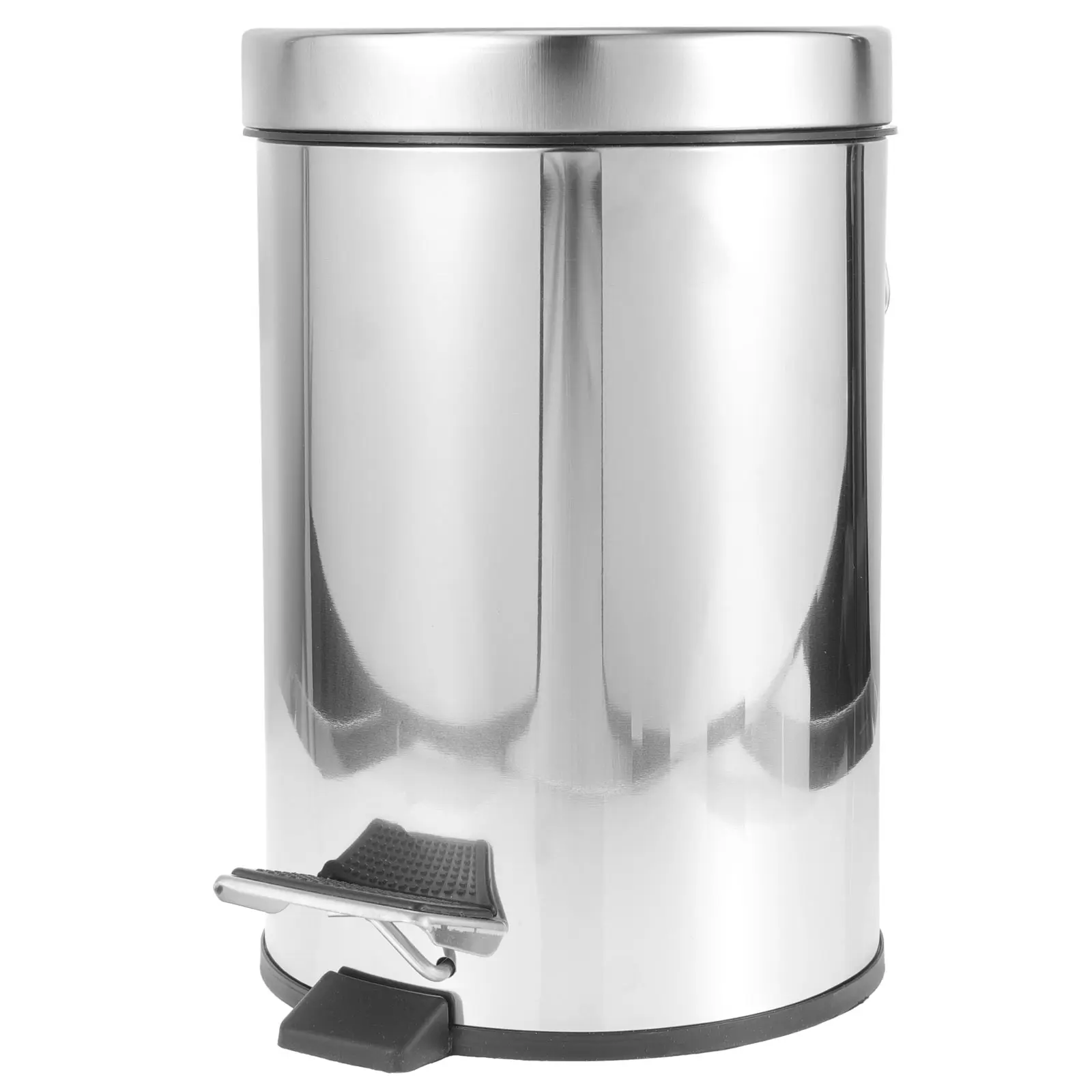 Stainless Steel Pedal Trash Can for Kitchen Home Use Step Bins Garbage Recycle Bin Waste Container Wide Opening Grey