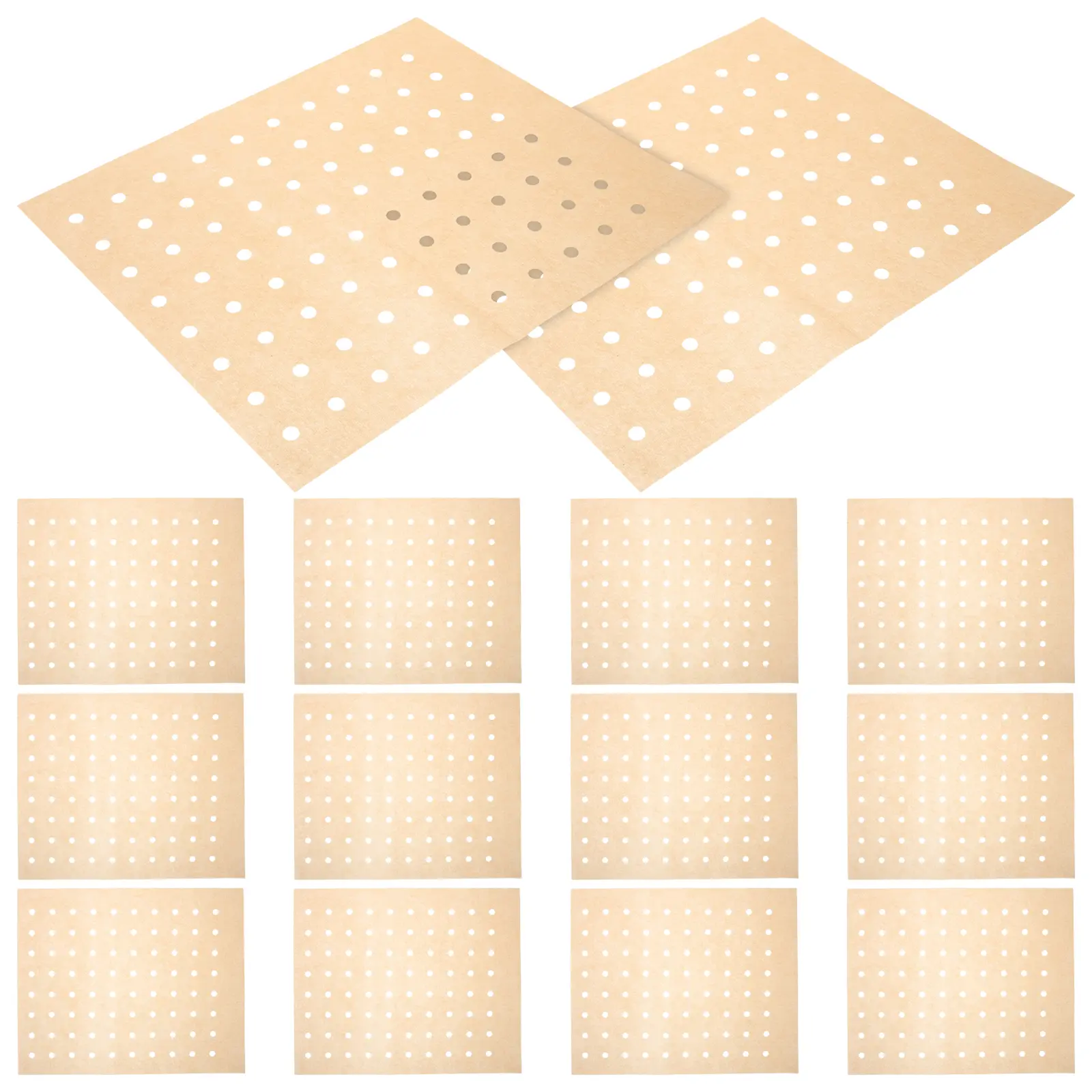 100 Sheets Silicone Greaseproof Baking Paper Reusable Waterproof Heat Resistant Perforated Cake Meat Pizza