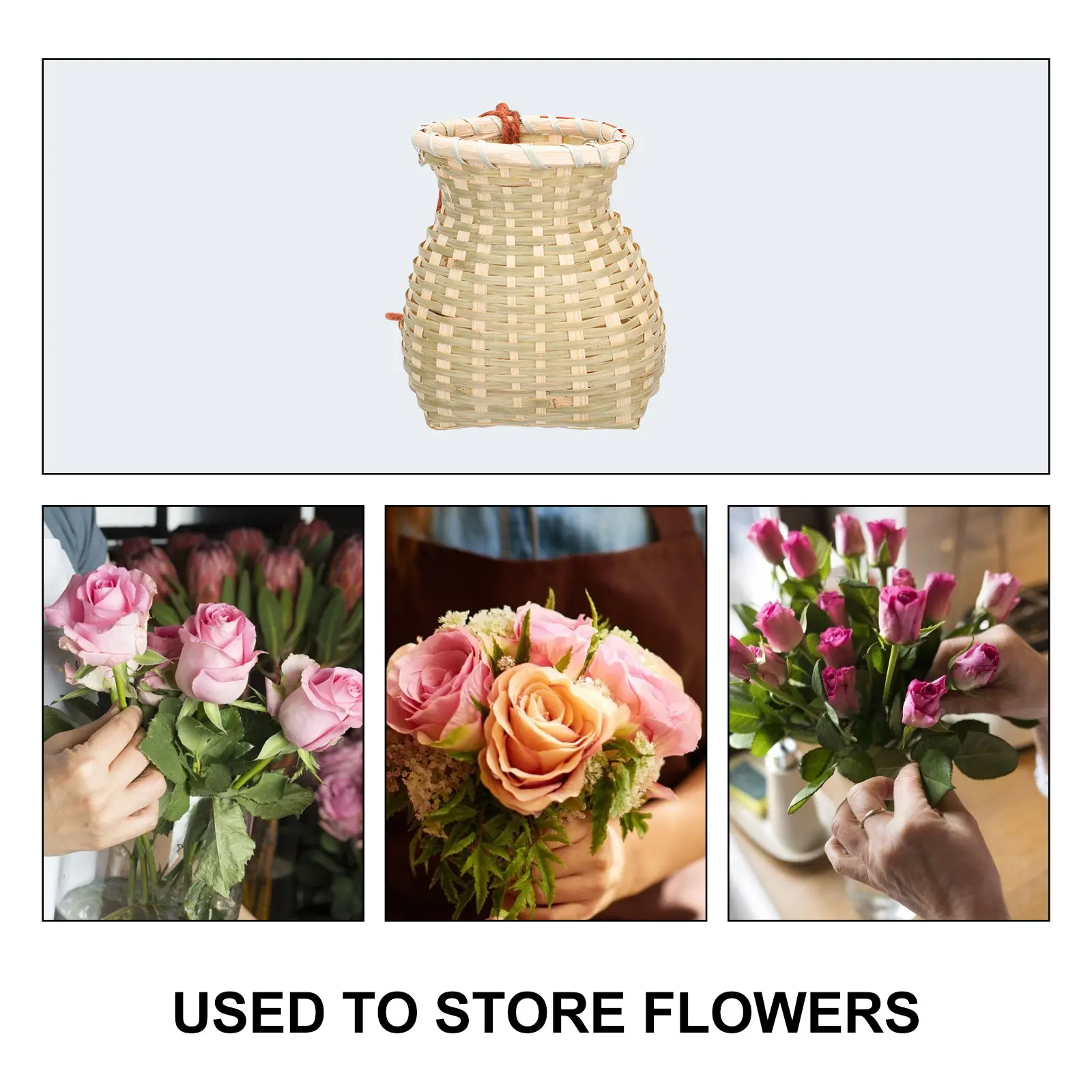 Bamboo Woven Tea Basket H made Storage Container for Tea Leaves Jewelry Color Small Beads Dried Fruit Home Decor