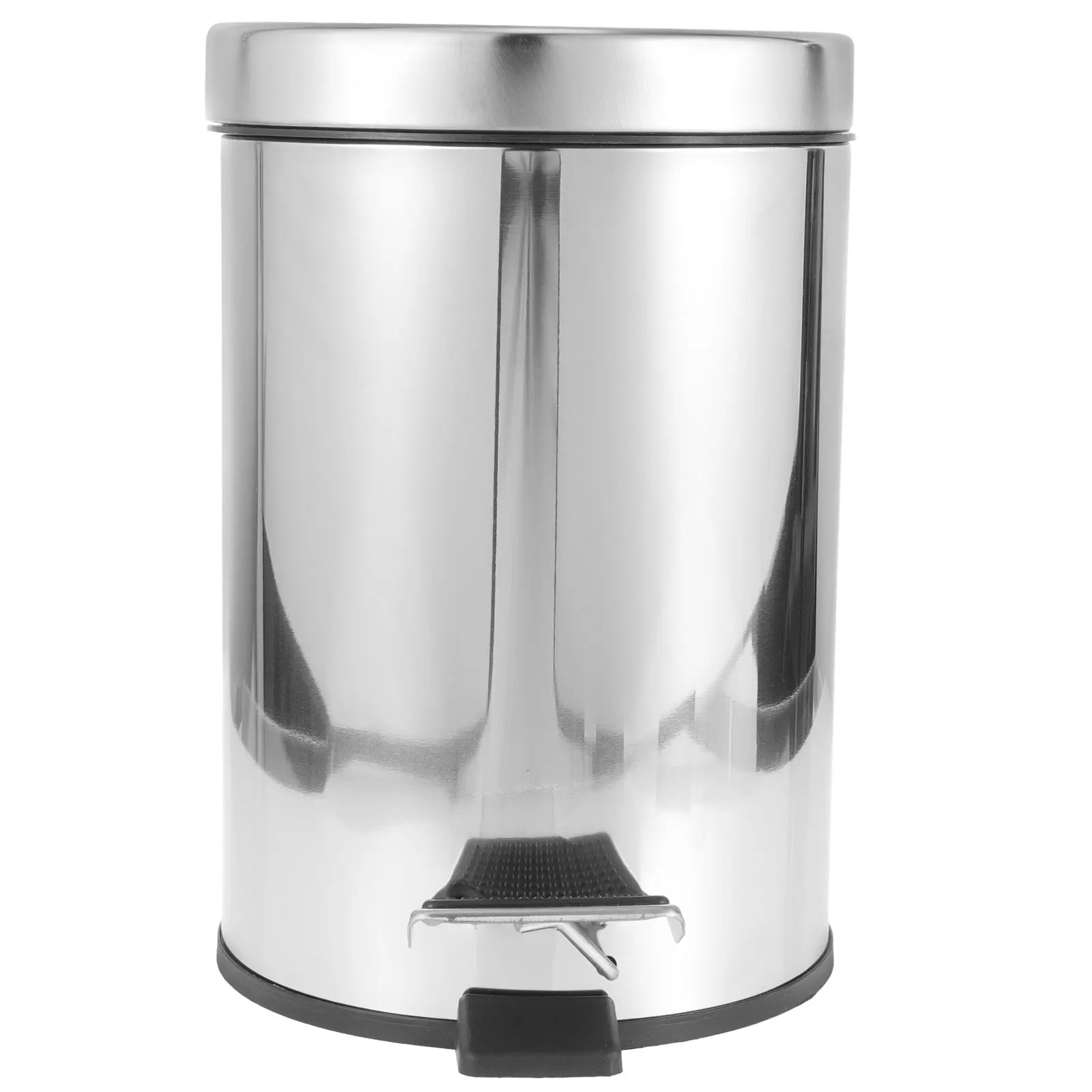 Stainless Steel Pedal Trash Can for Kitchen Home Use Step Bins Garbage Recycle Bin Waste Container Wide Opening Grey