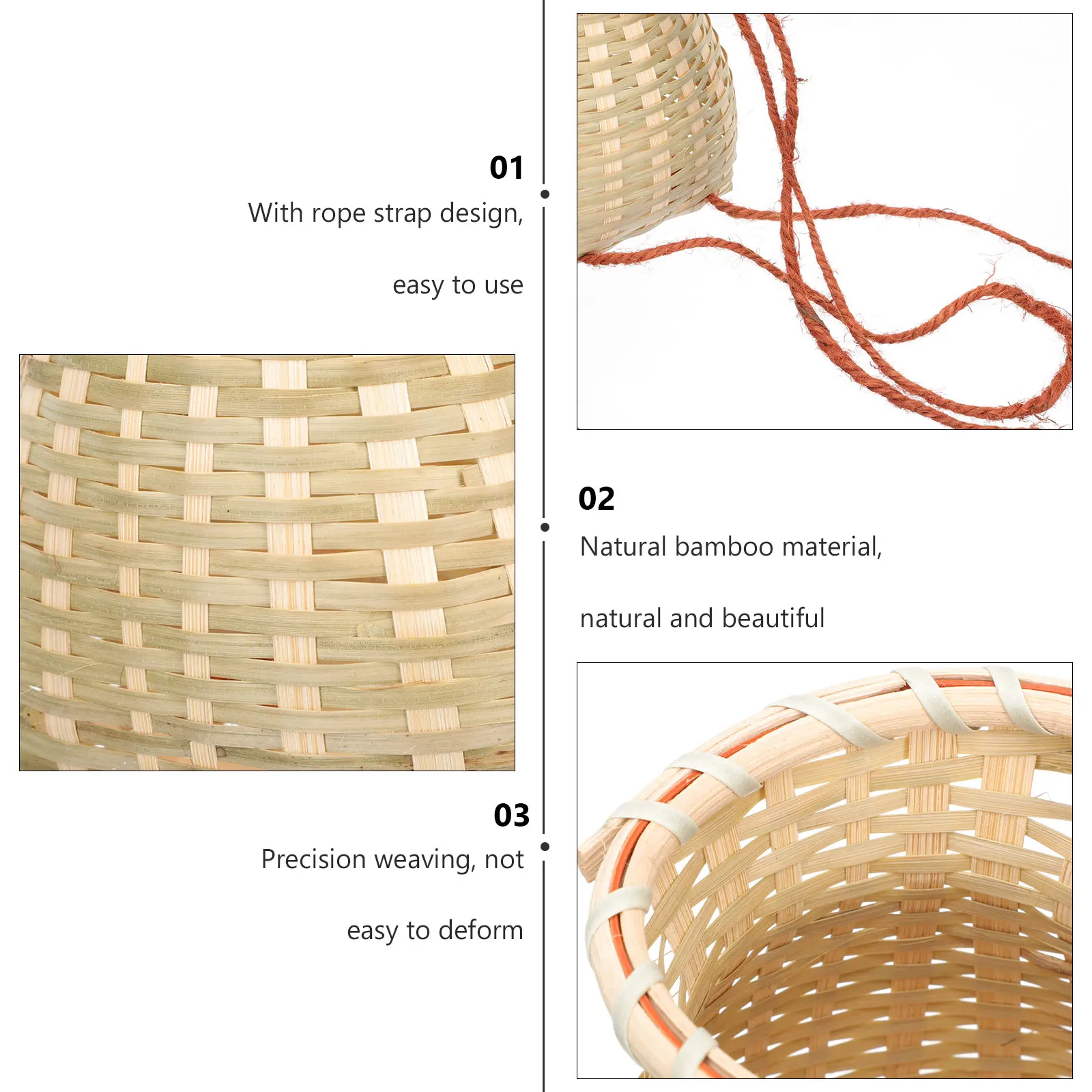 Bamboo Woven Tea Basket H made Storage Container for Tea Leaves Jewelry Color Small Beads Dried Fruit Home Decor
