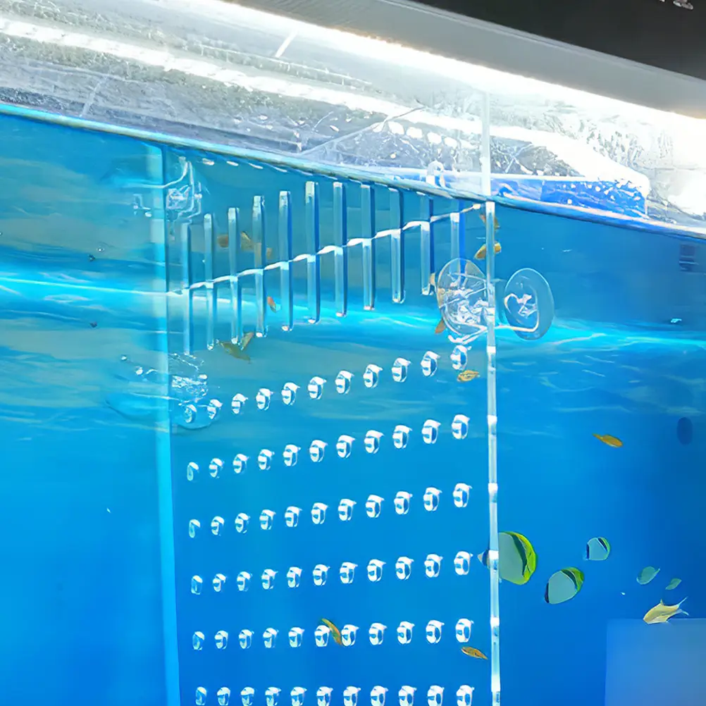 Fish Tank Grid Divider Isolation Board Aquarium Suction Cups Transparent Acrylic