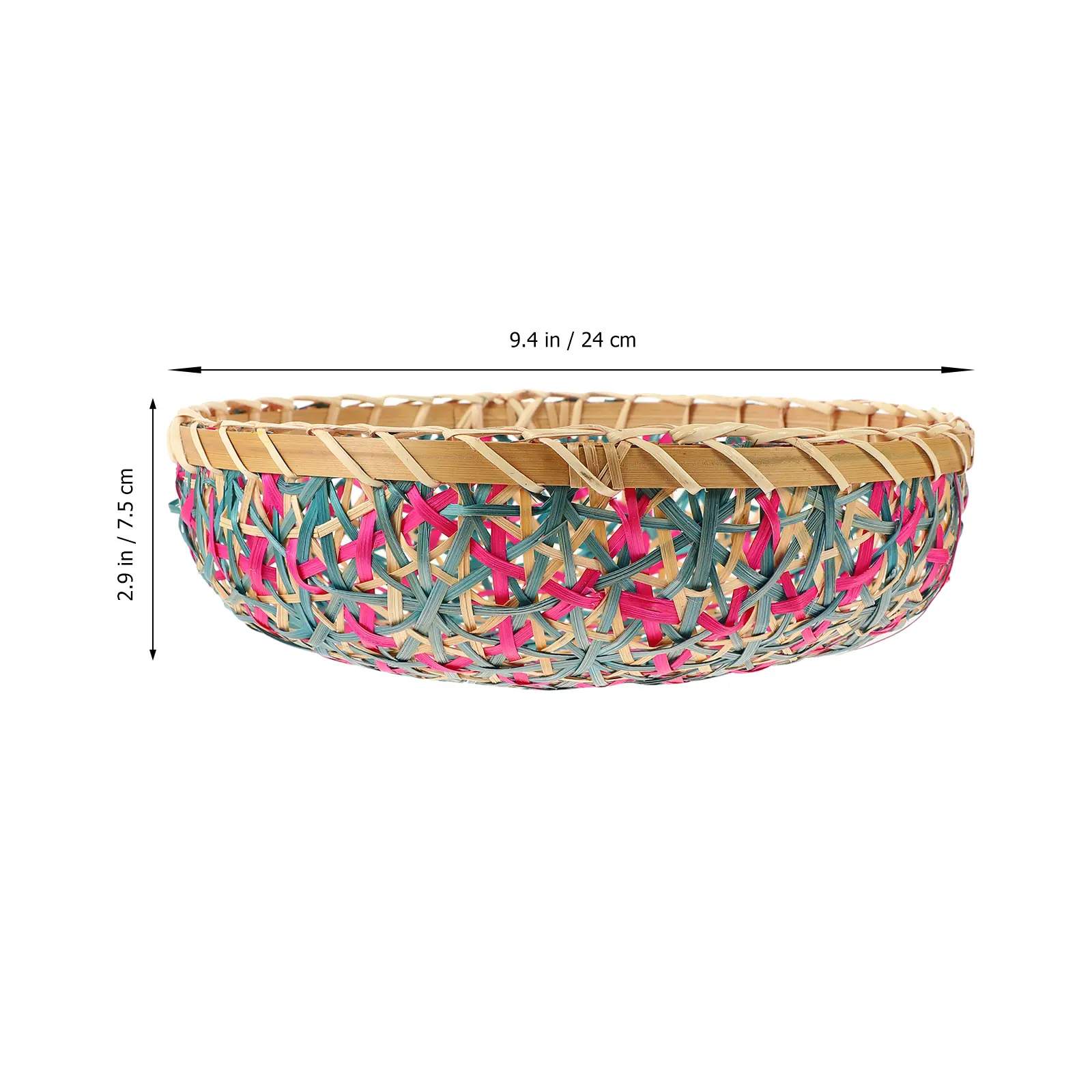 Bamboo Woven Basket Versatile Home Storage Organizer Material Fruit Snack Basket