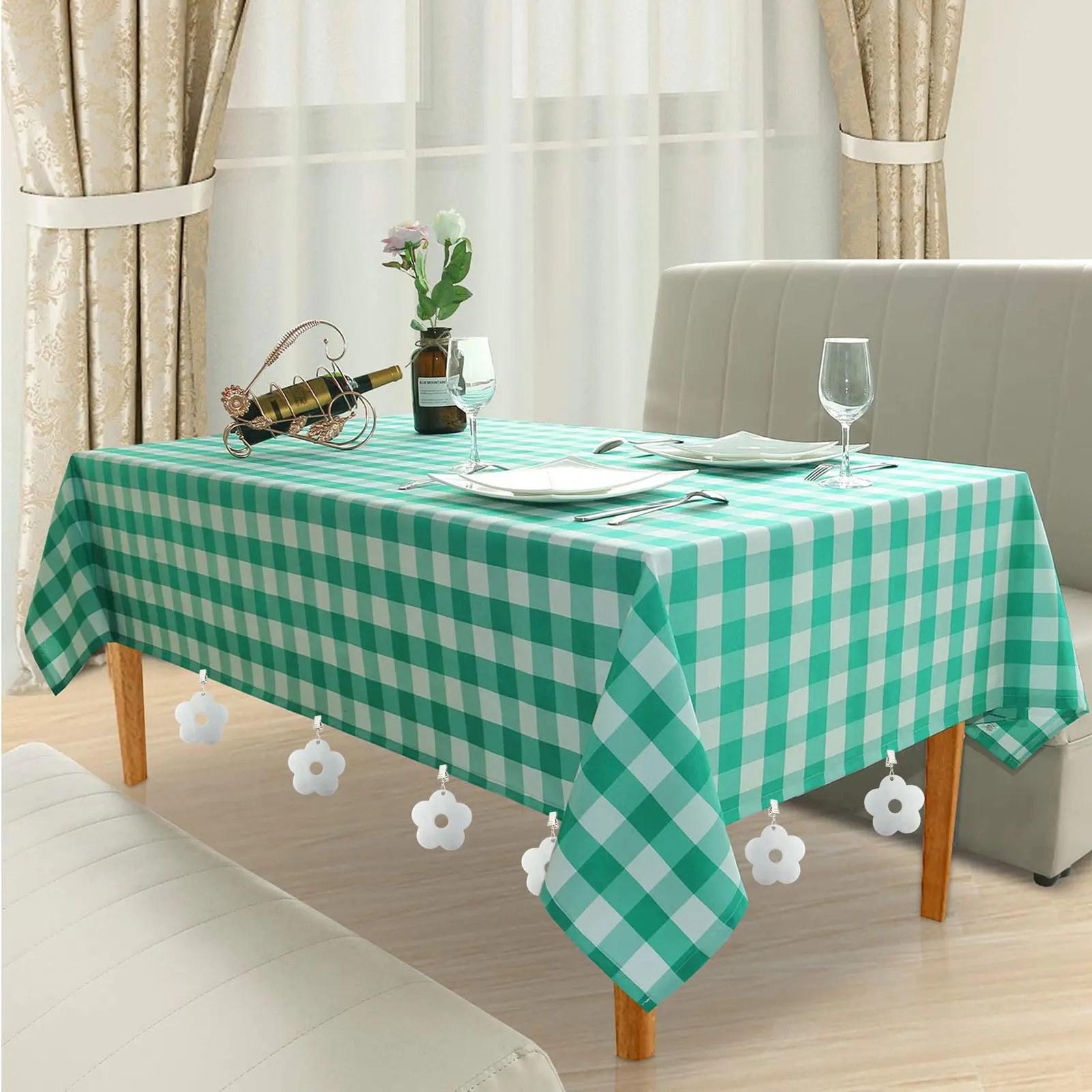 4pcs Tablecloth Weights Stainless Steel Holders Clamps Clips Cover Decorations Wedding Picnic Home Universal Cloth Accessories