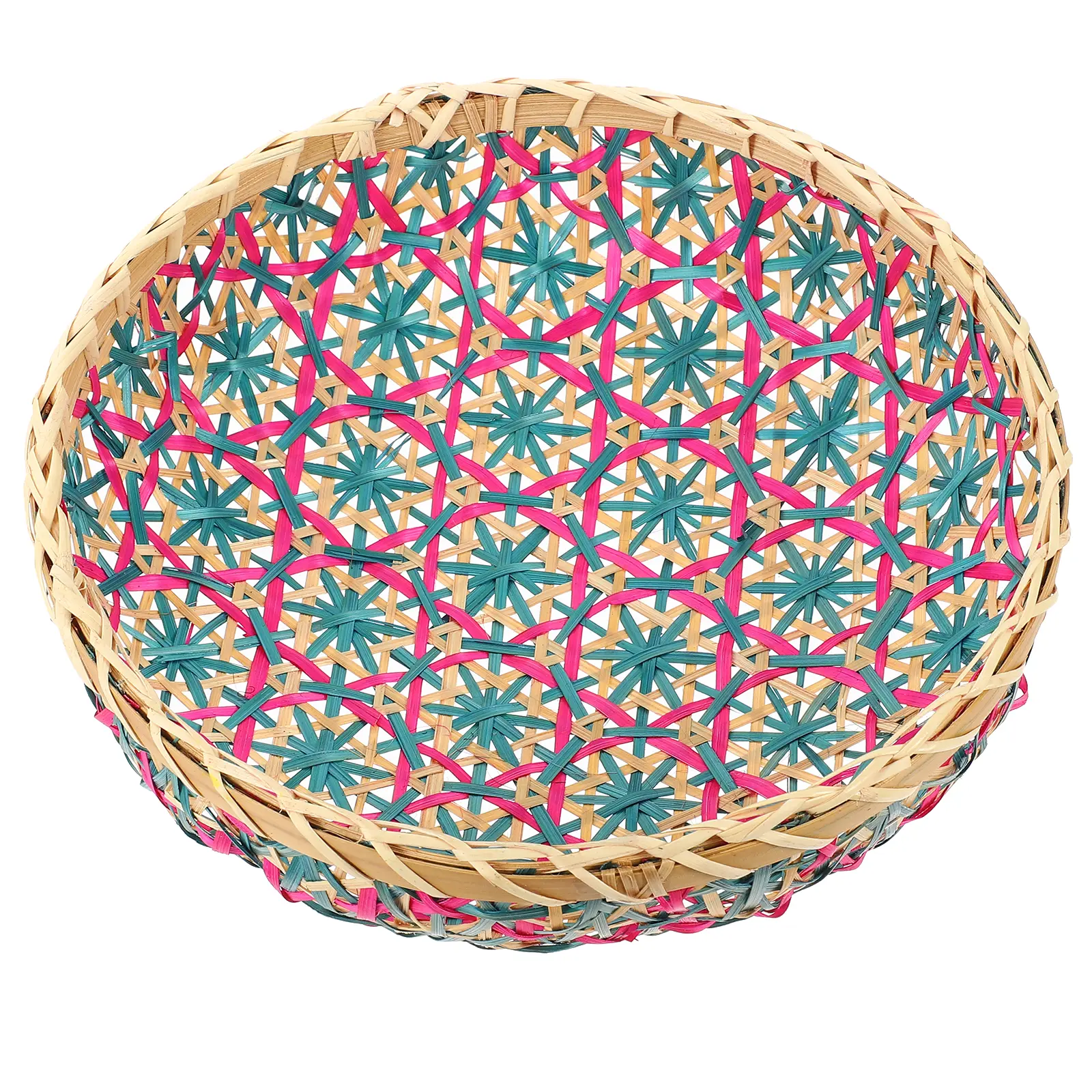 Bamboo Woven Basket Versatile Home Storage Organizer Material Fruit Snack Basket