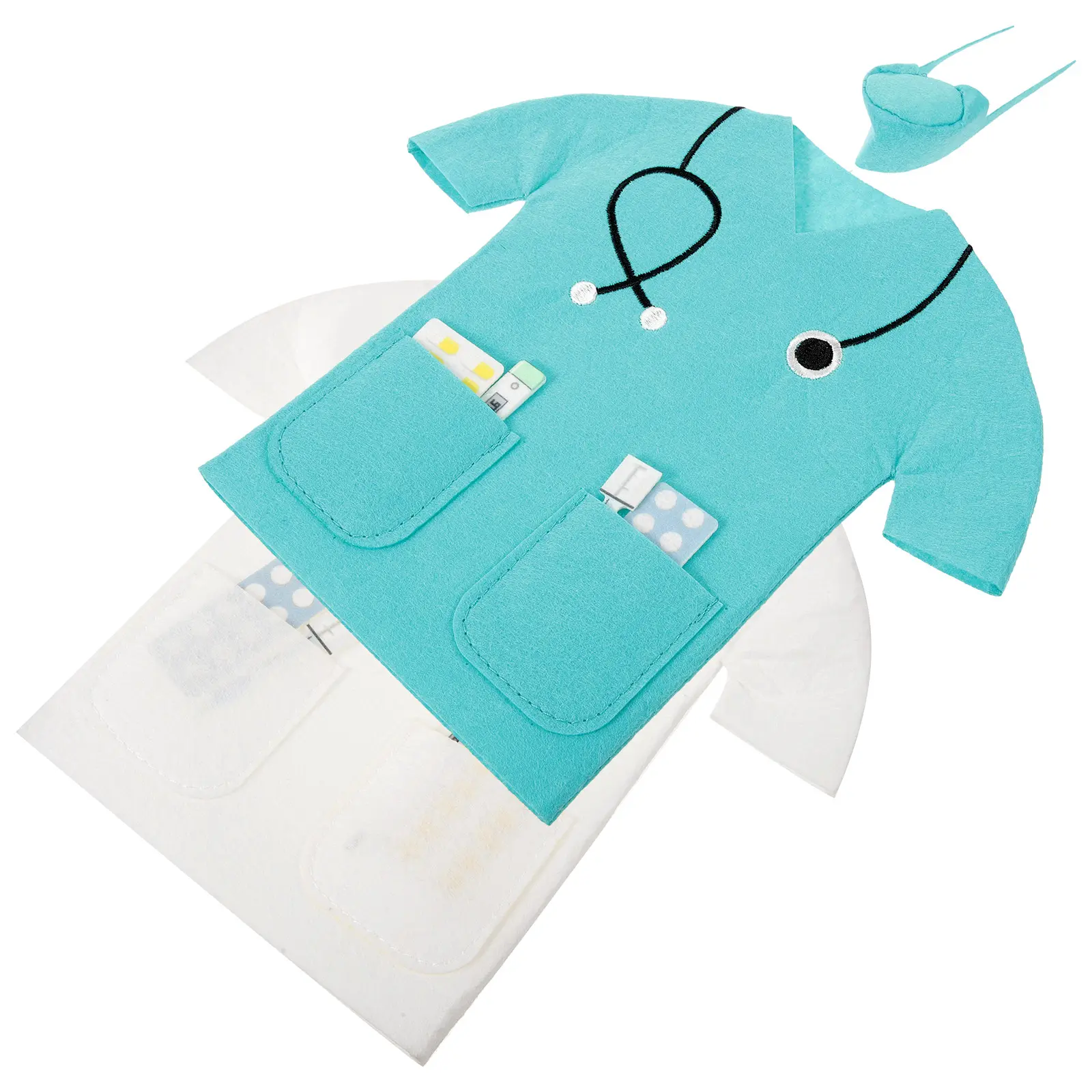 2Pcs Bag Bottle Nurse Bags Decorative Reusable Gift Pouch Non-woven Fabric Coat Blue Storage Practical Kitchen