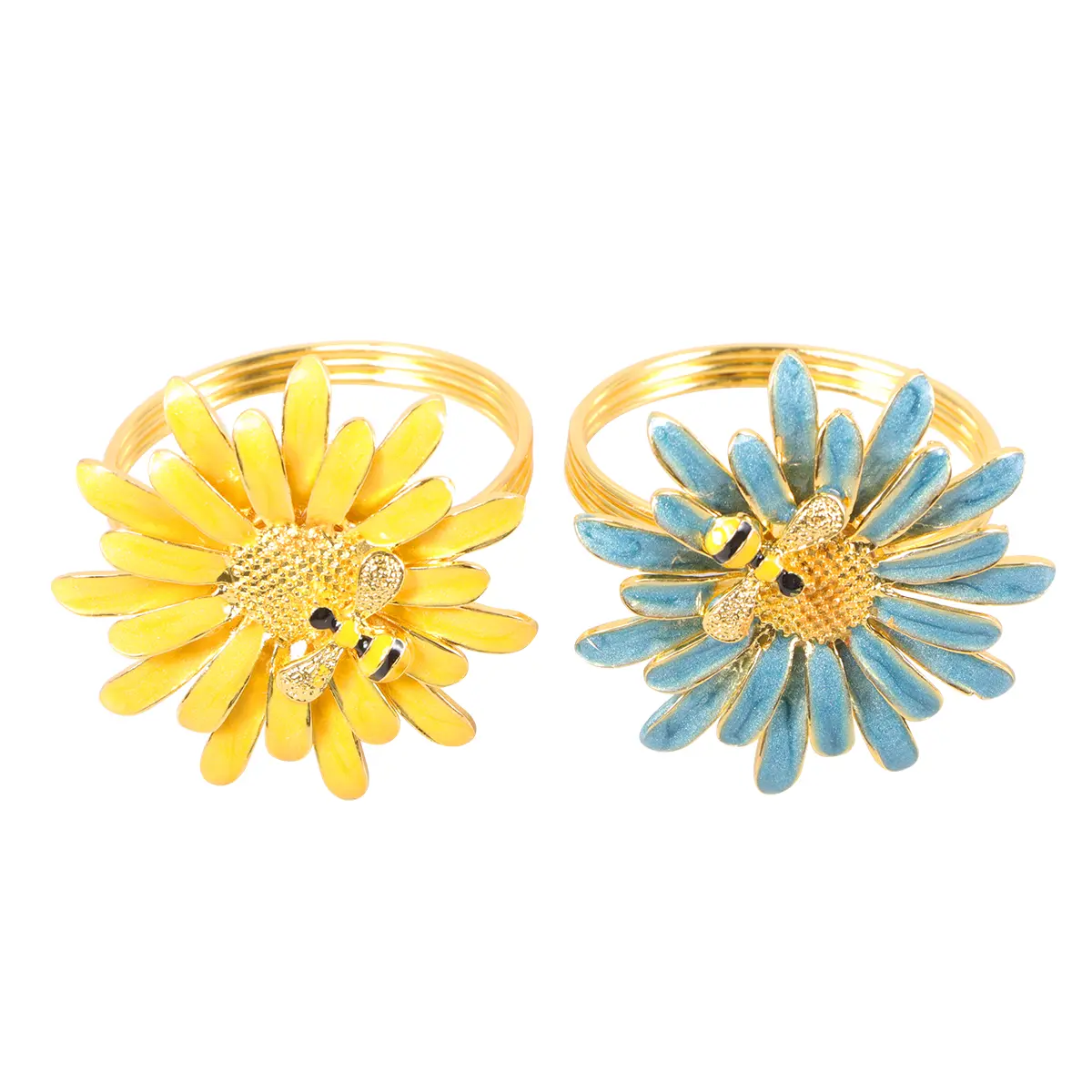 Flowers Decoration Zinc Alloy Napkin Ring Rings Decorative Party Buckle Napkins
