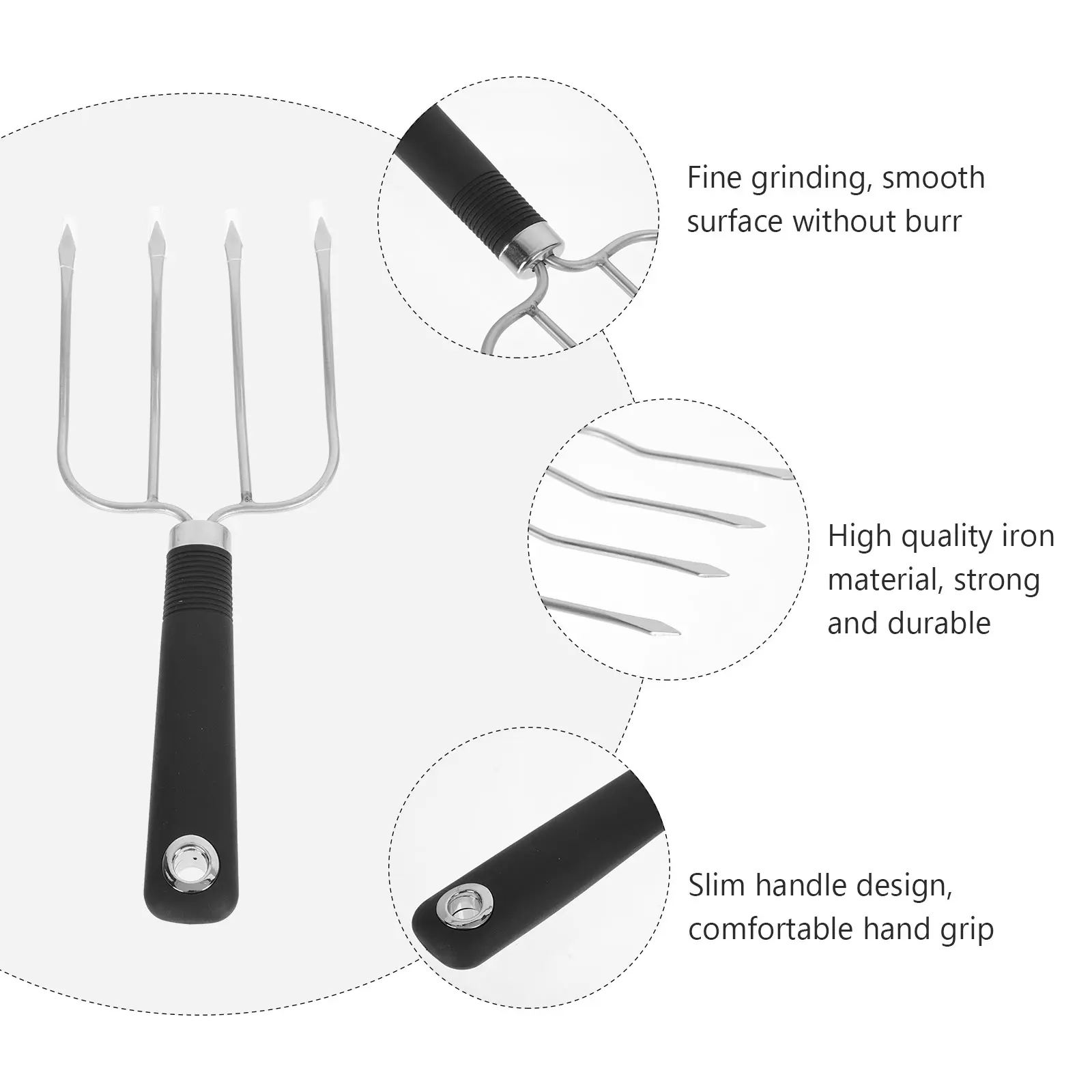 1pc Bold Turkey Fork BBQ Tool Stainless Steel Steak Fork Roasting Sticks Grilling Camping Gift Household Skewer Non Stick Smooth