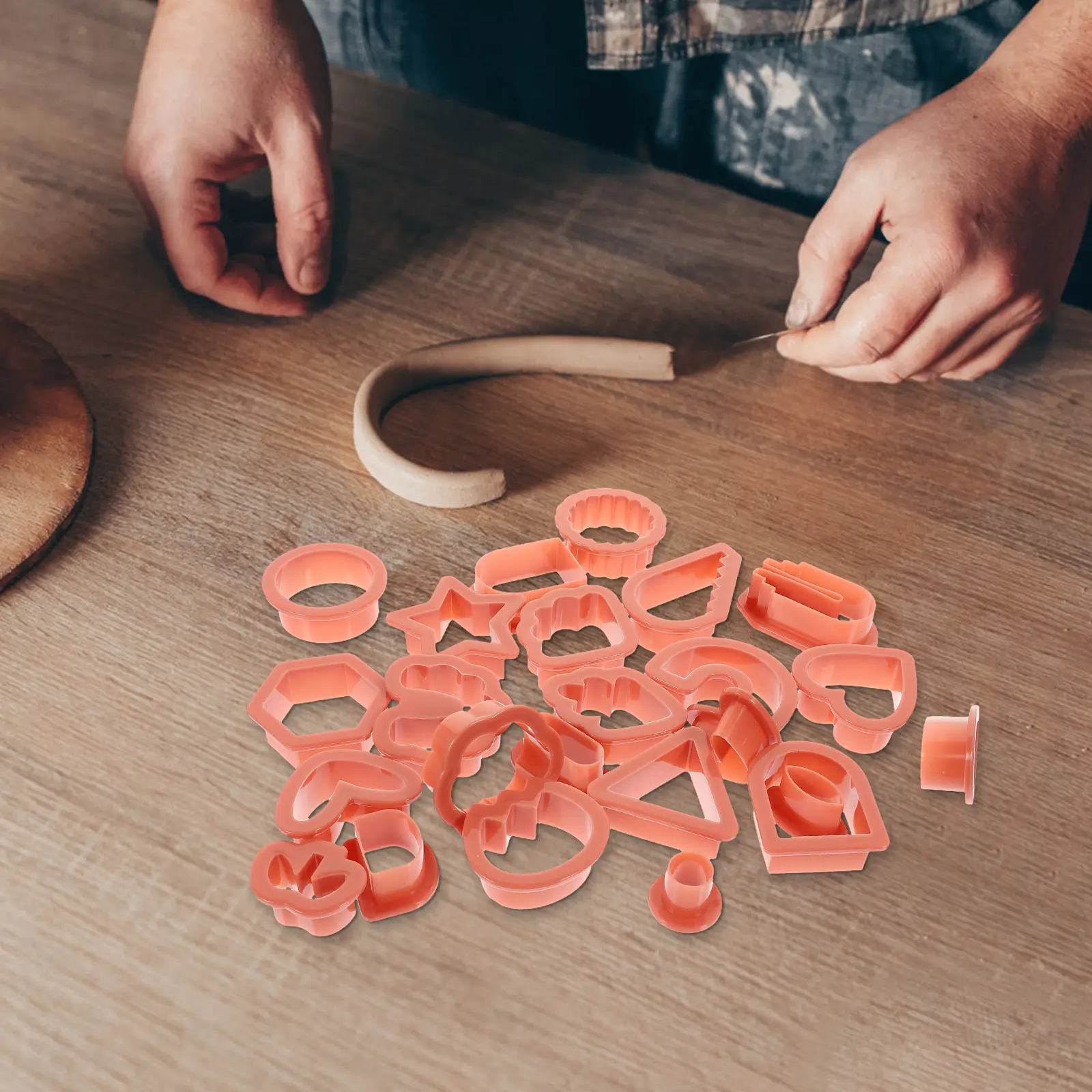 Cutter Plastic Slicer DIY Cutting Tools Polymer Craft Red Earring Clay Cutters Unique Shapes Jewelry Making Polymer Clay Mold