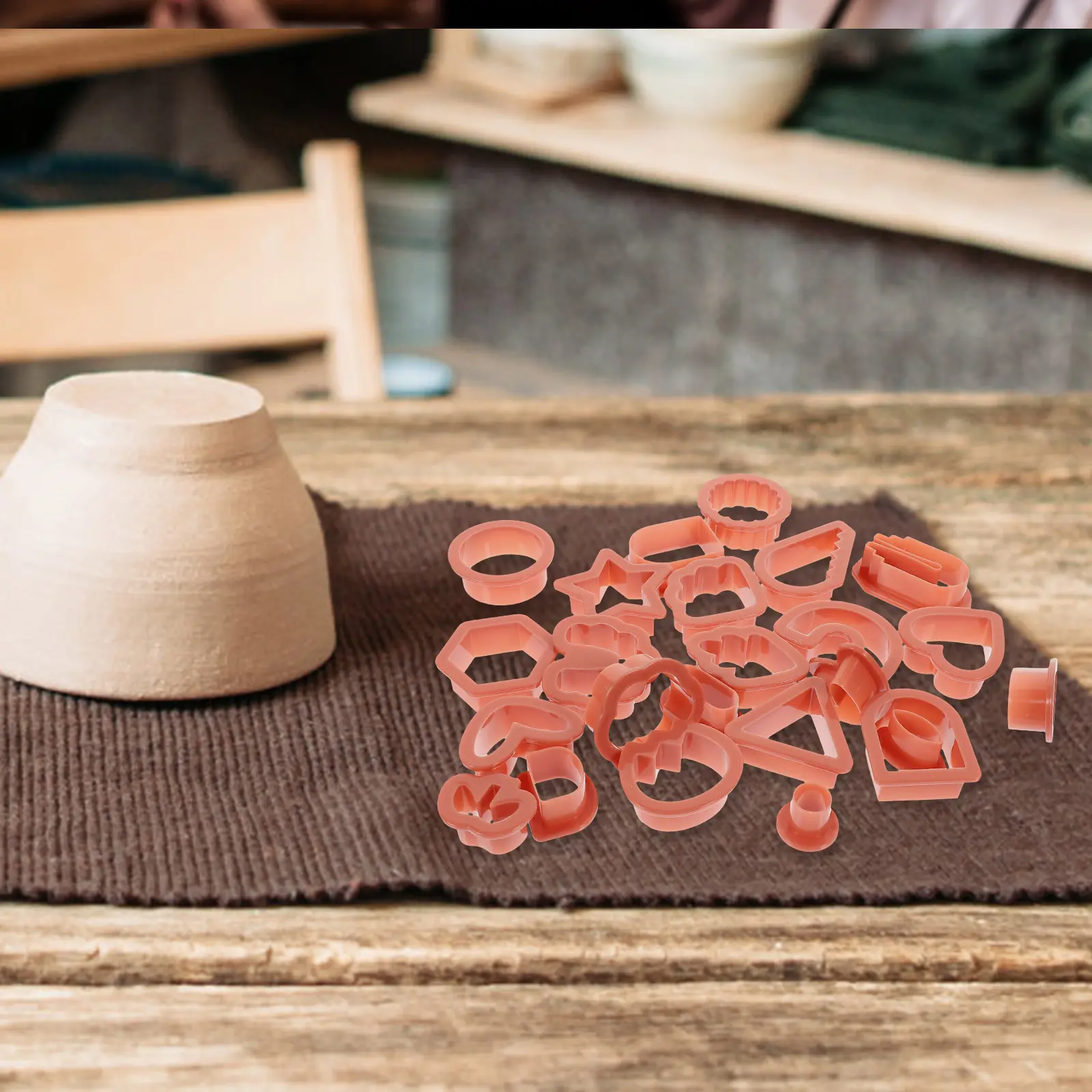 Cutter Plastic Slicer DIY Cutting Tools Polymer Craft Red Earring Clay Cutters Unique Shapes Jewelry Making Polymer Clay Mold