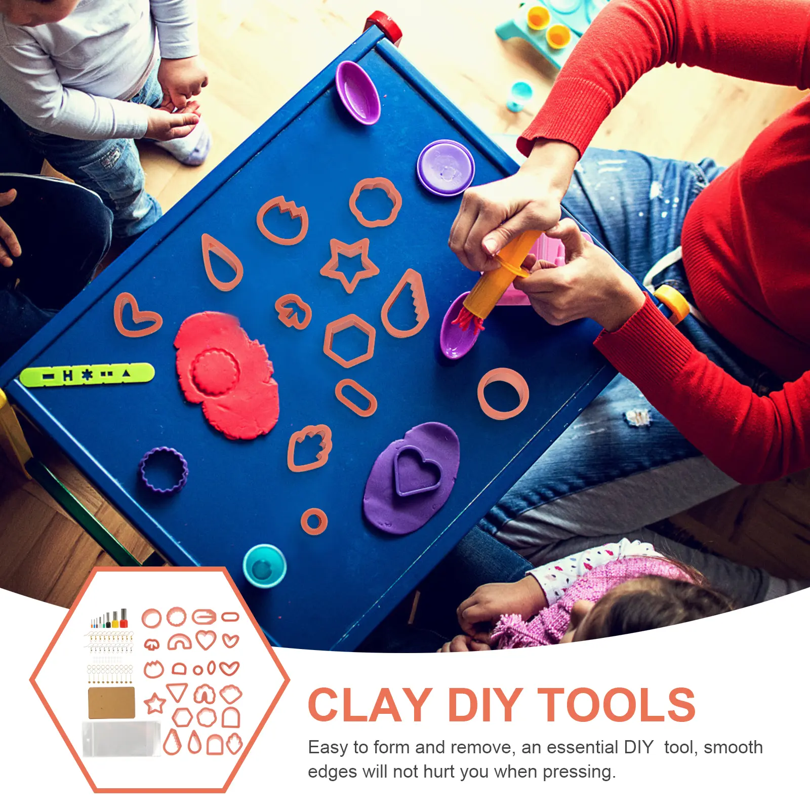 Cutter Plastic Slicer DIY Cutting Tools Polymer Craft Red Earring Clay Cutters Unique Shapes Jewelry Making Polymer Clay Mold