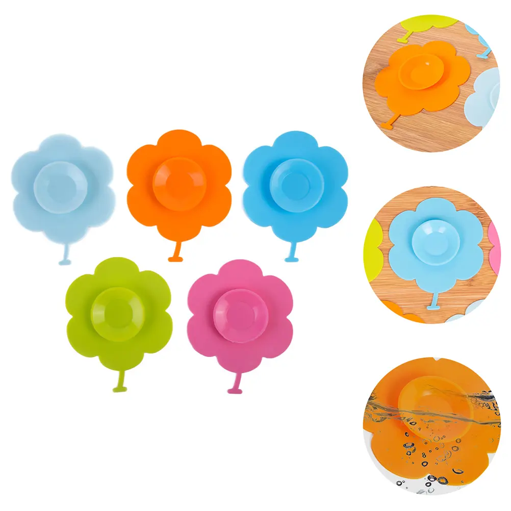 5pcs Silicone Suction Bowl Mats Place Cutlery Tableware Pads Suckers Cup Mats for Babies Toddler Highchair