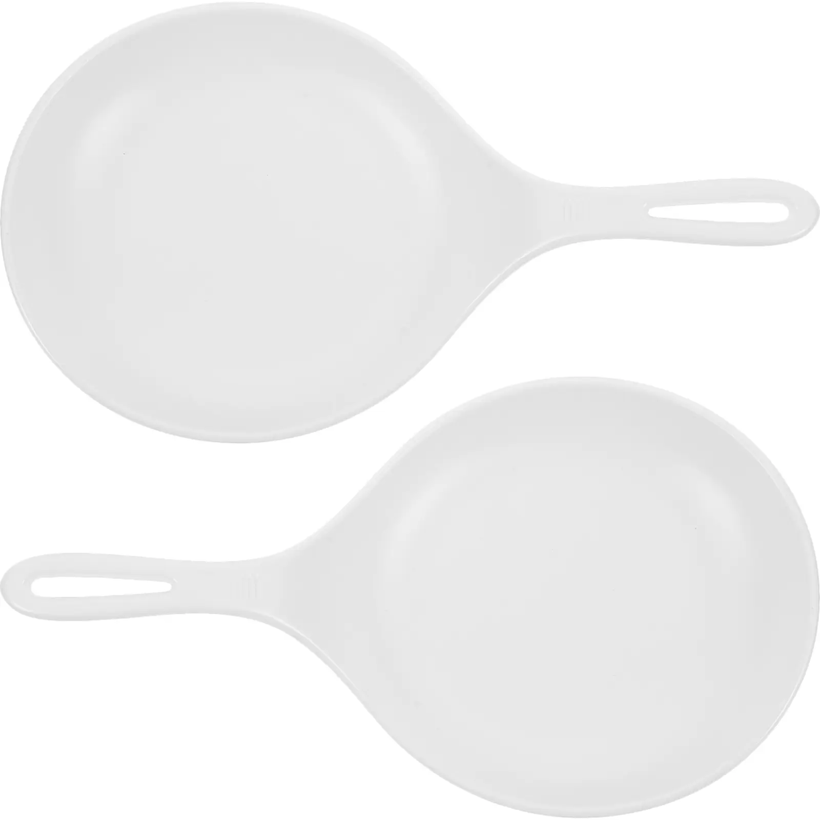 2pcs Dessert Plates Thickened Handle for Salad Steak Pasta Smooth Surface Steak Handle Plates Long Use Serving Platter