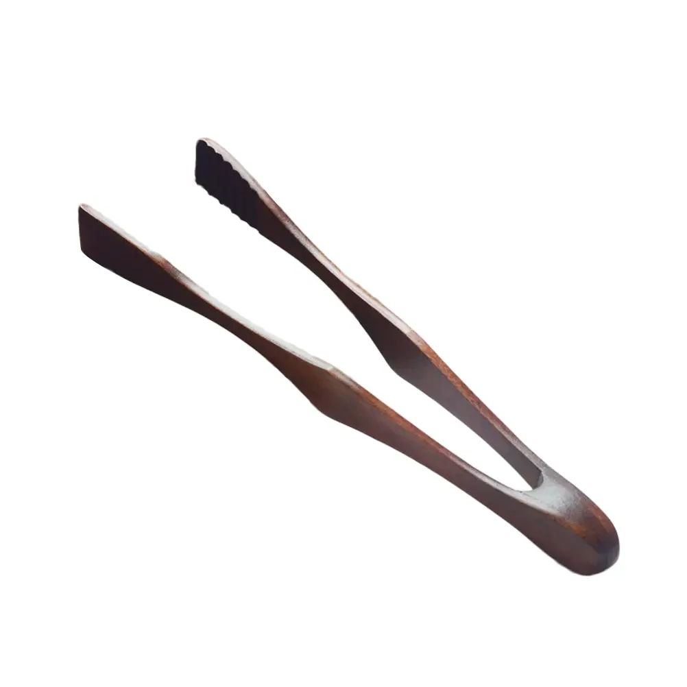 1 pc Bread Clip Food Tongs Serving Tweezers Kitchen Ice Tongs Salad Vegetables Acrylic Stainless Steel Anti Skid Wave for Bar