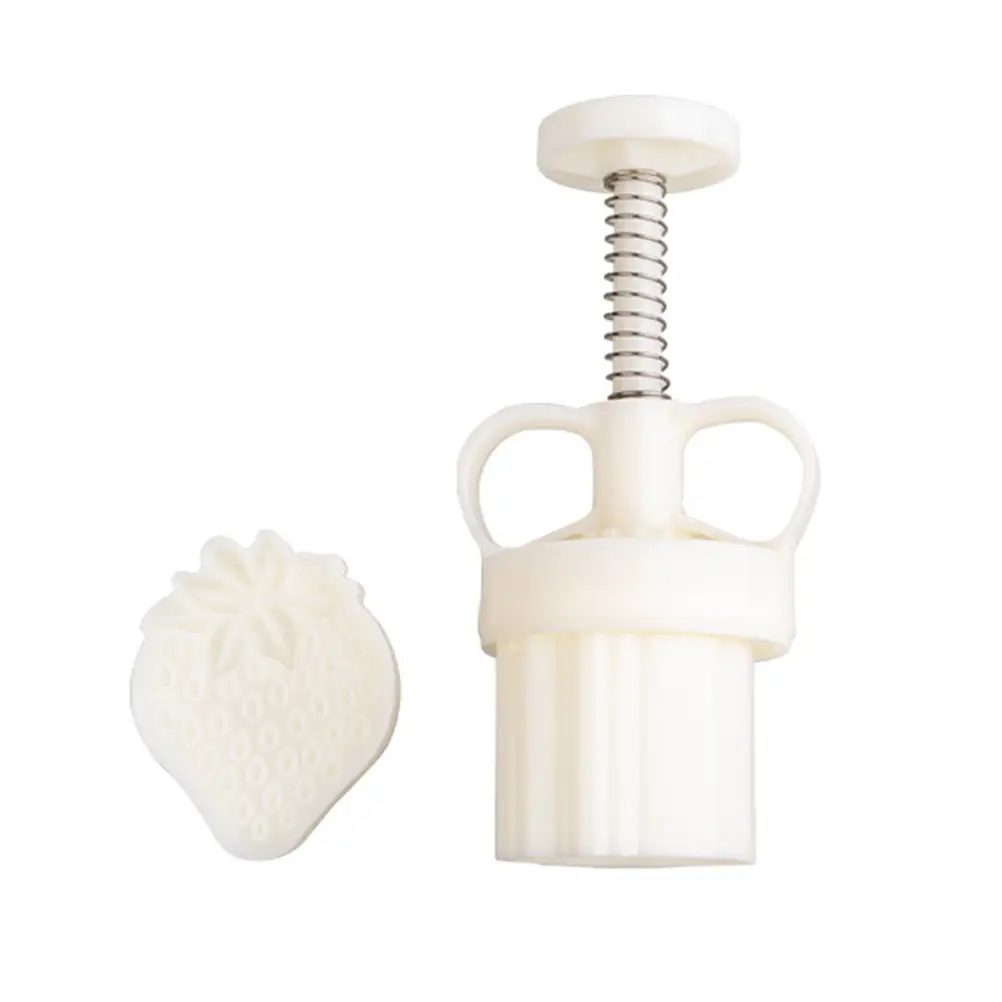 Strawberry Shaped Biscuit Mold Cookie Dessert Making Tool Cake Stamping H Press Adjustable Thickness Food Grade ABS Safe Healthy