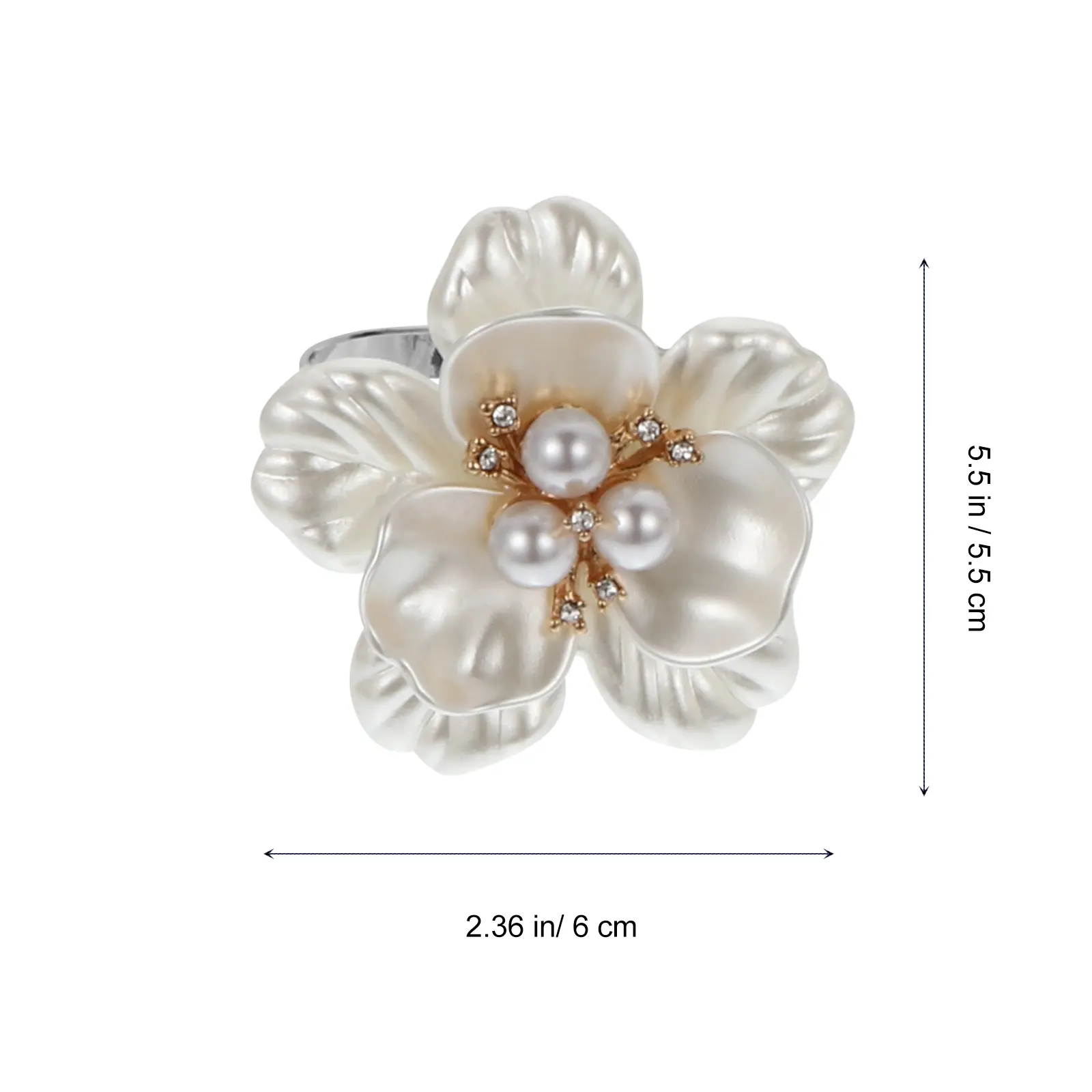 White Decorative Buckle Elegant Party Supplies Napkin Buckle Dining Table Adornment Wedding Dining Table Adornment